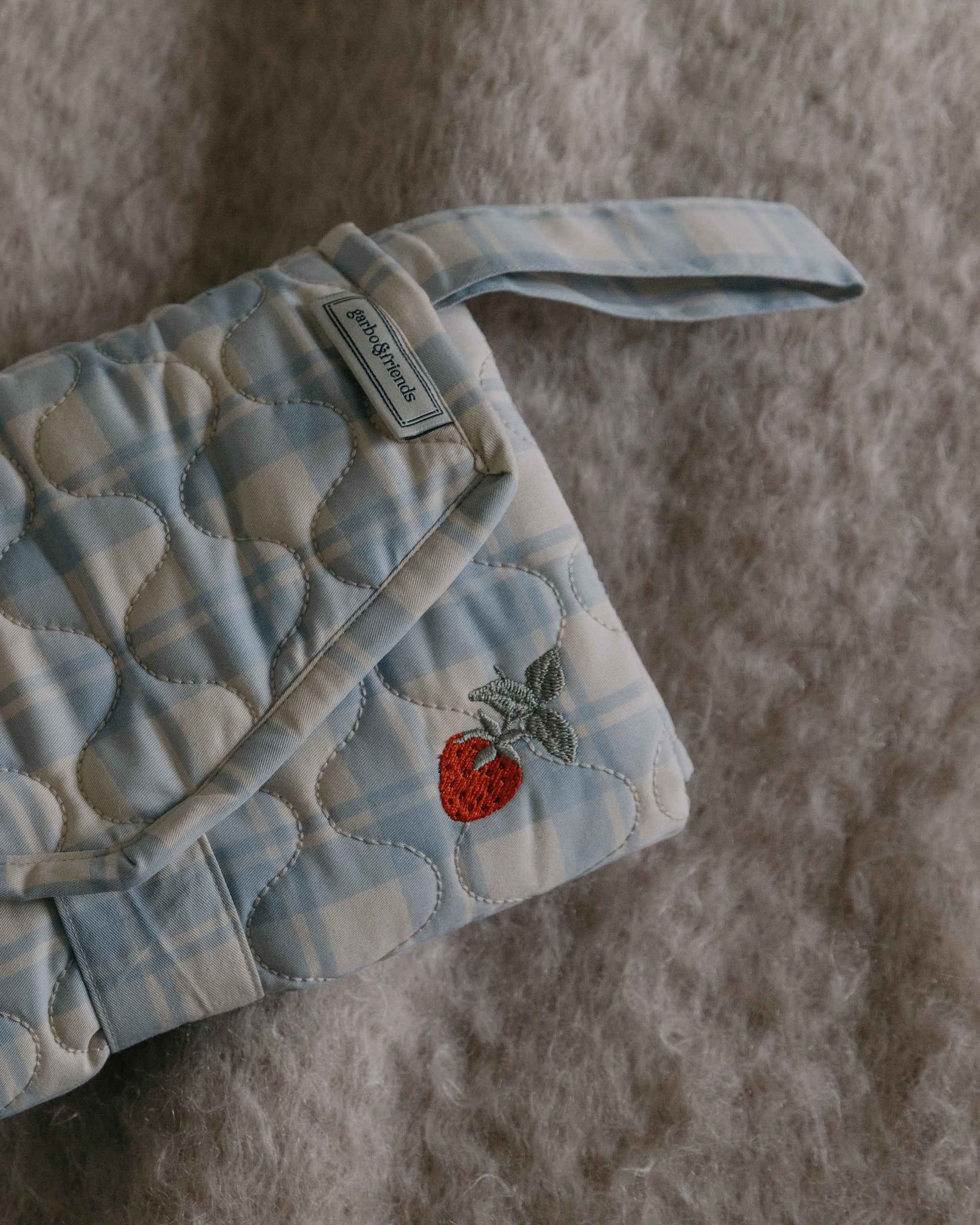 Verschoonmat to go - Plaid Sky Blue
