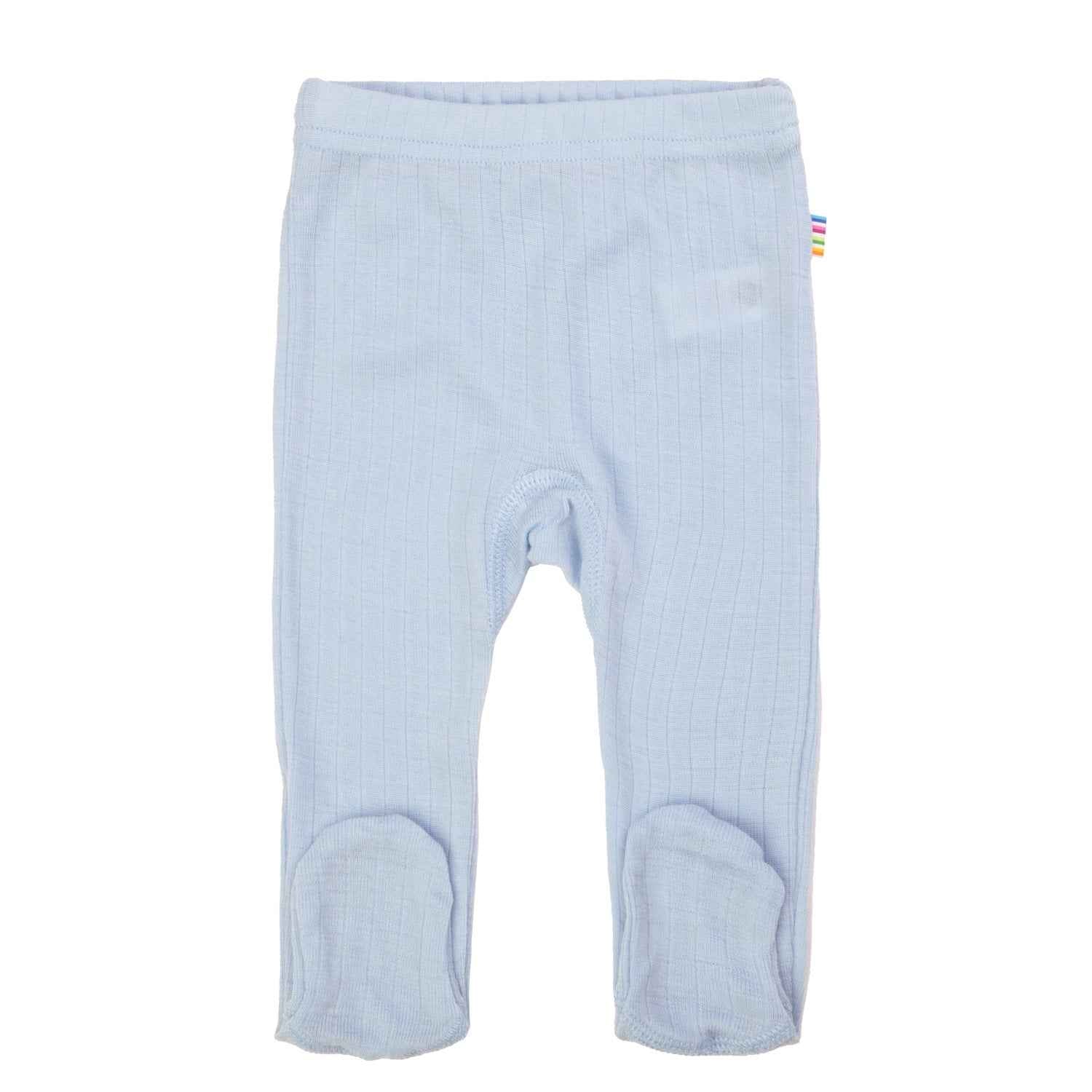 Baby Broekje Wol met Voetjes - Licht Blauw