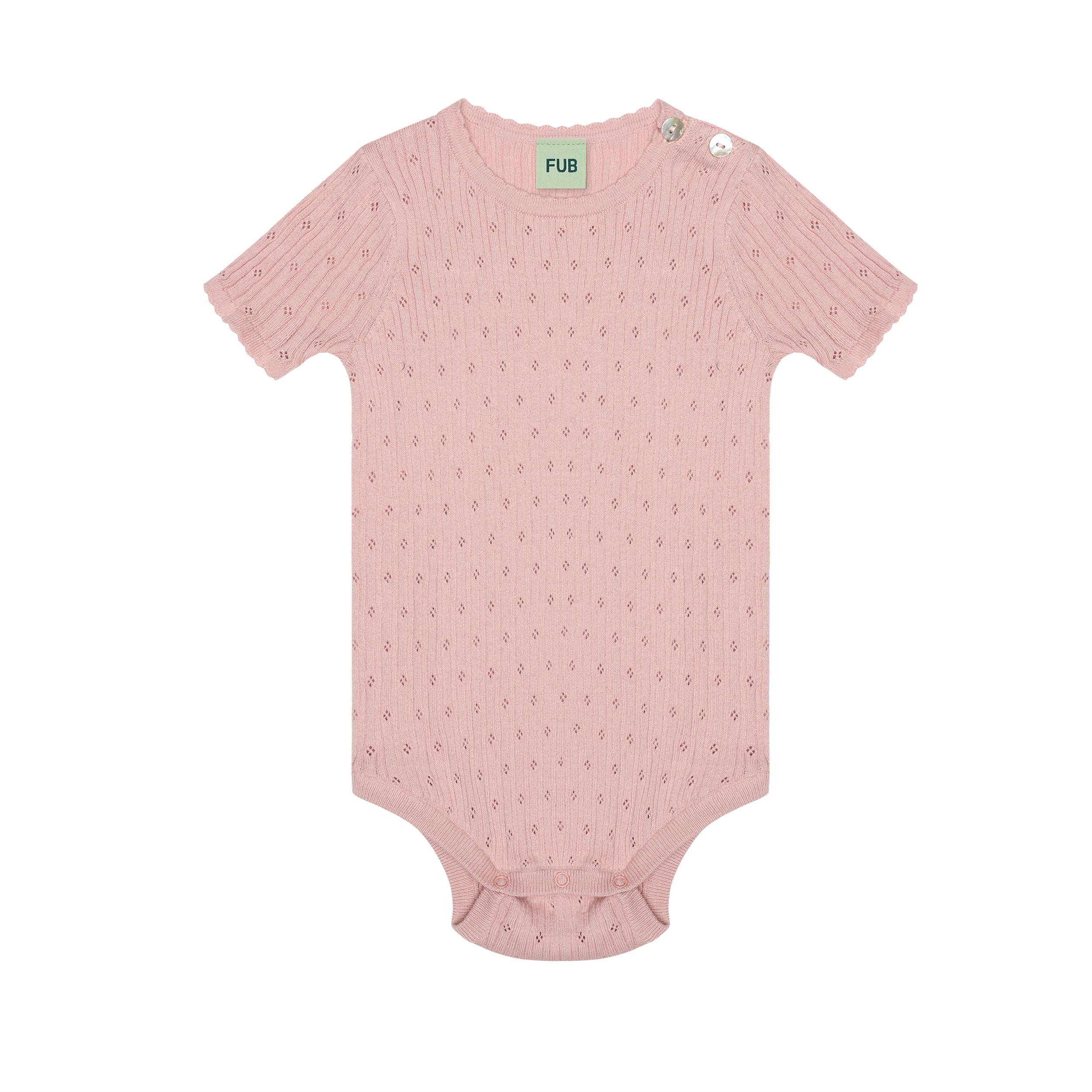 Baby Pointelle Body - Pale Rose