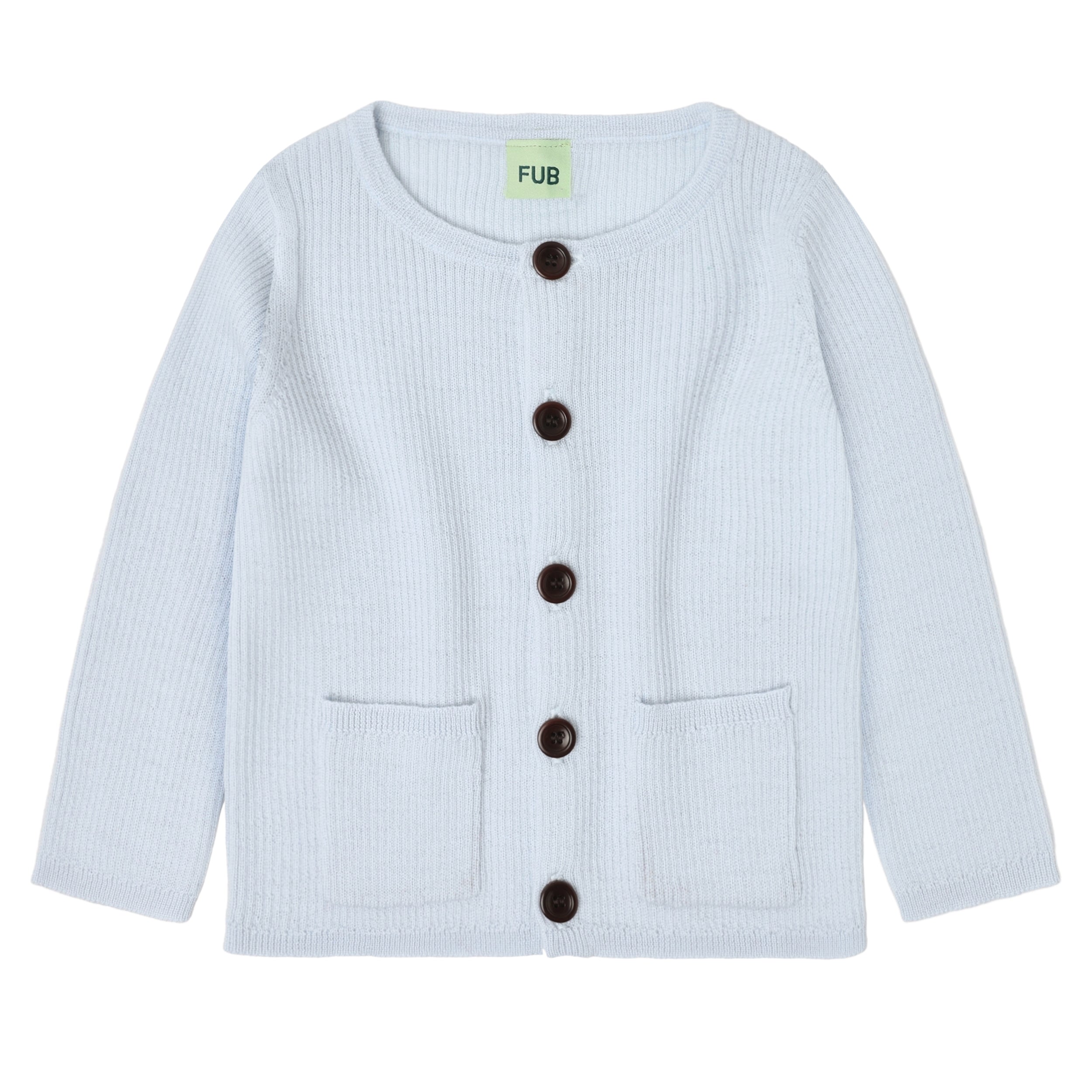 Baby Rib Cardigan - Baby Blue