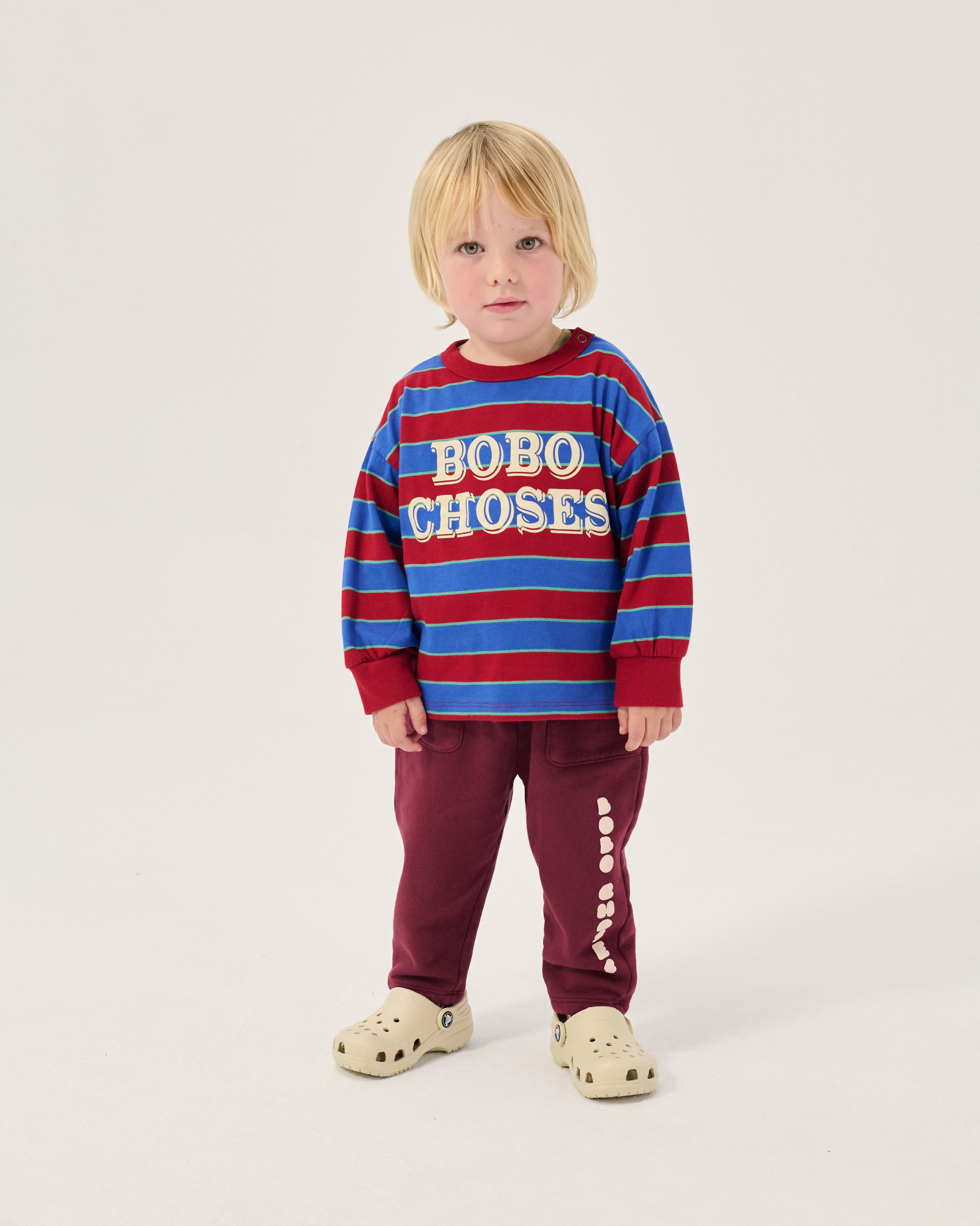 Bobo Choses Embossed Stripes T-Shirt - Multicolor