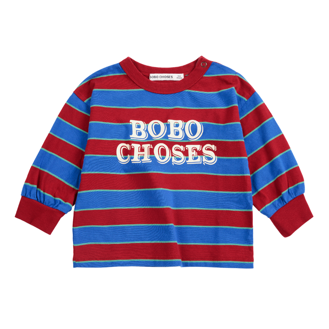 Bobo Choses Embossed Stripes T-Shirt - Multicolor
