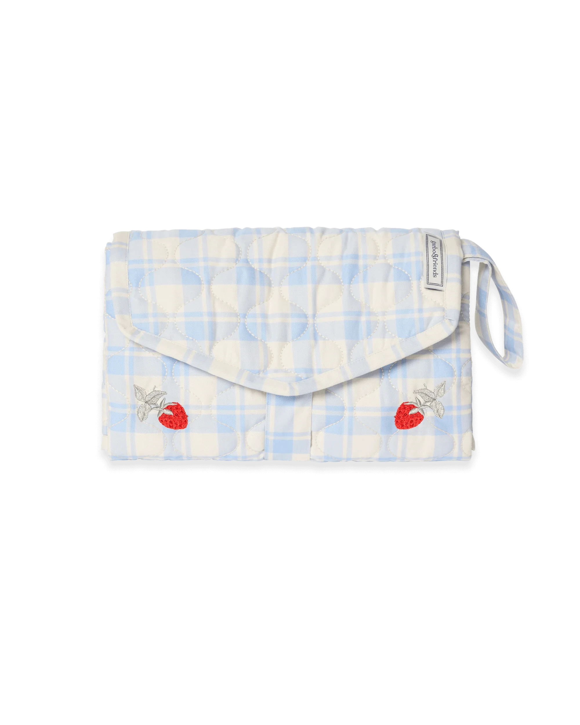 Verschoonmat to go - Plaid Sky Blue