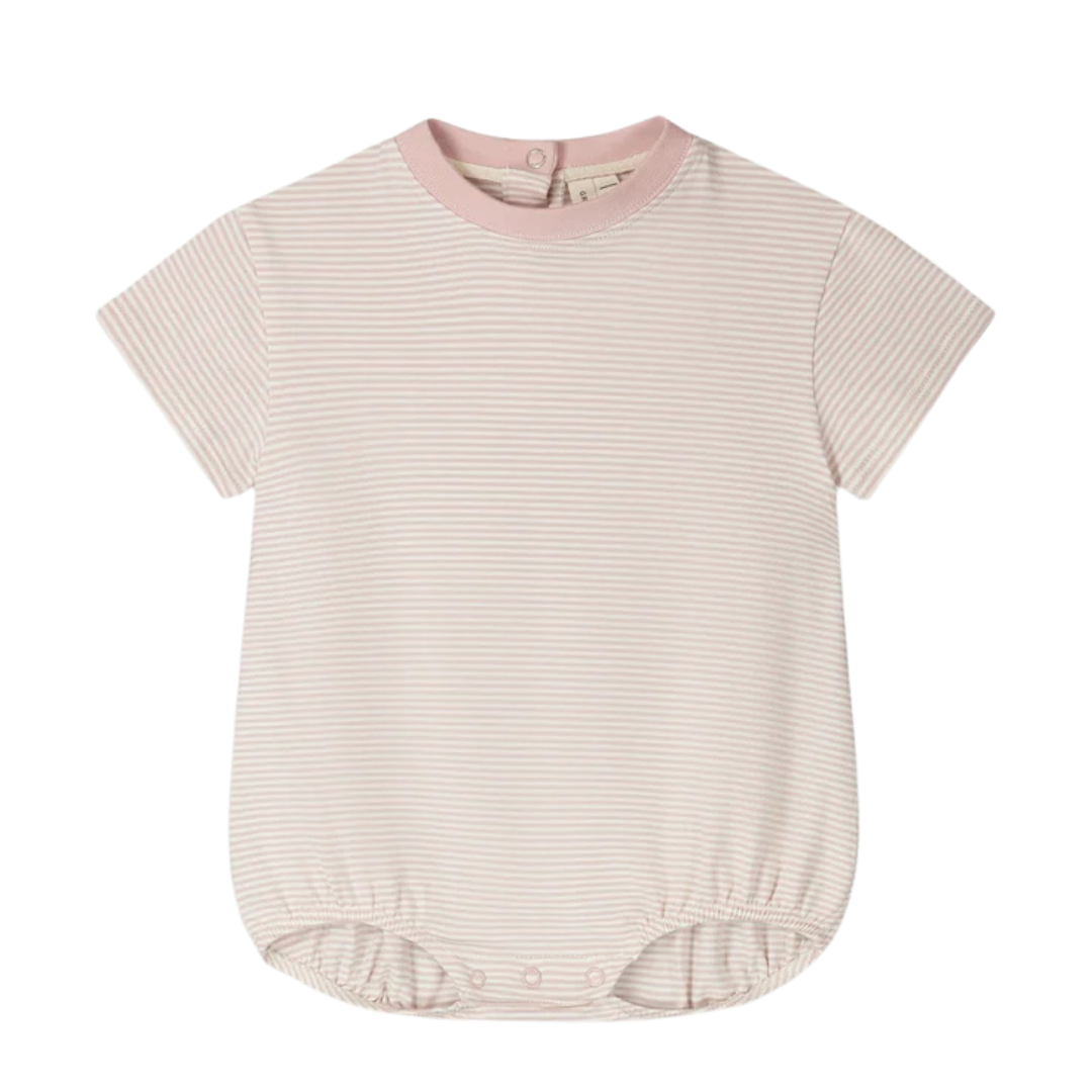 Baby Tee Suit Gots - Faded Pink/Cream