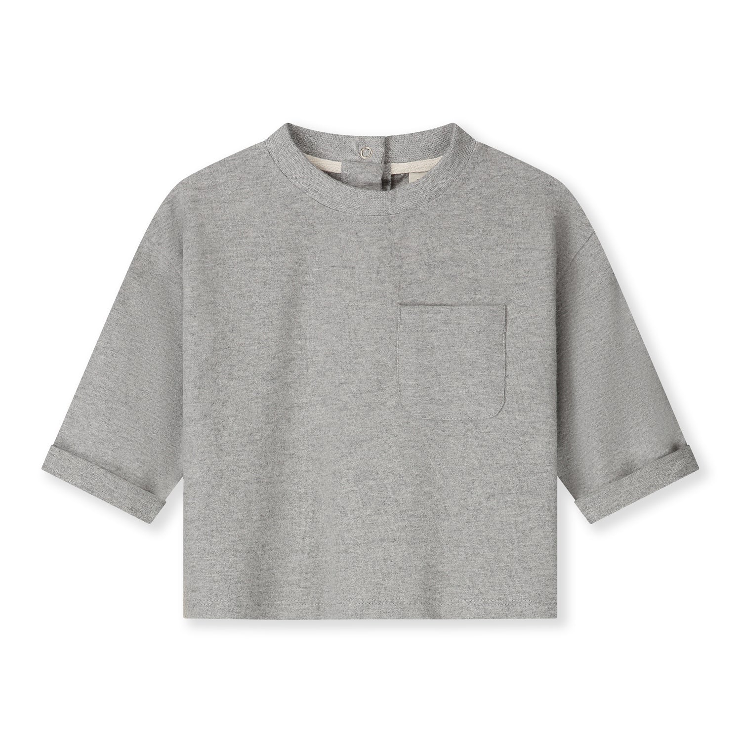 Baby L/S Pocket Tee - Grey Melange