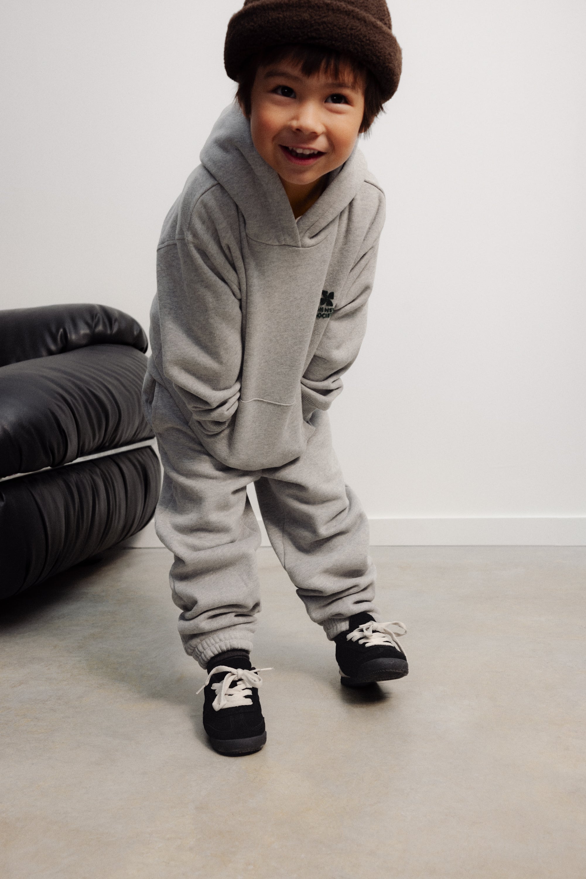 Tns Logo Hoodie - Mid Grey Melange