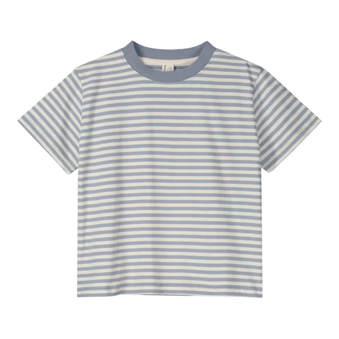 Oversized Tee Gots - Stone Grey - Cream