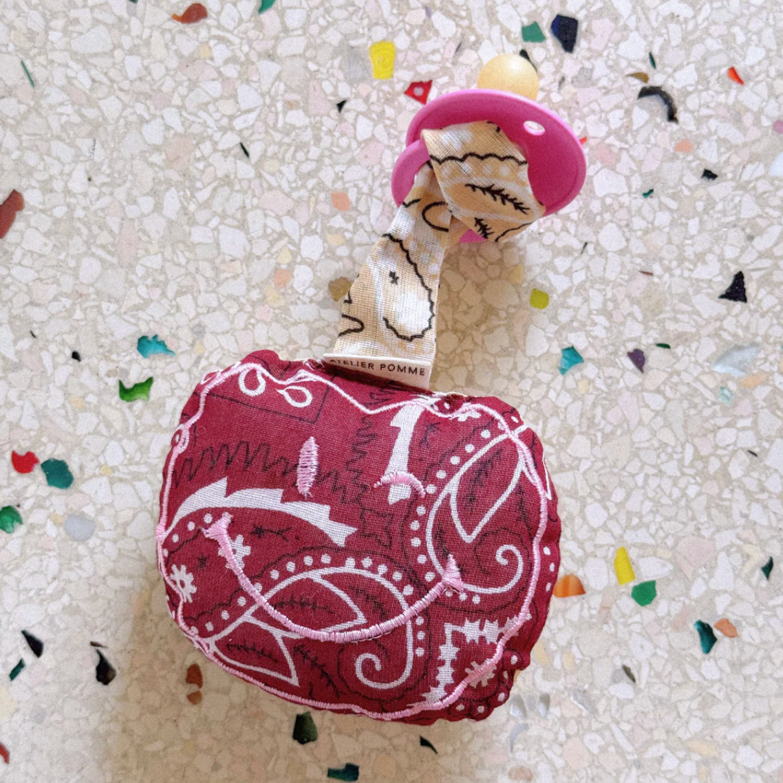 Speenkoord Pomme - Bandana Burgandy