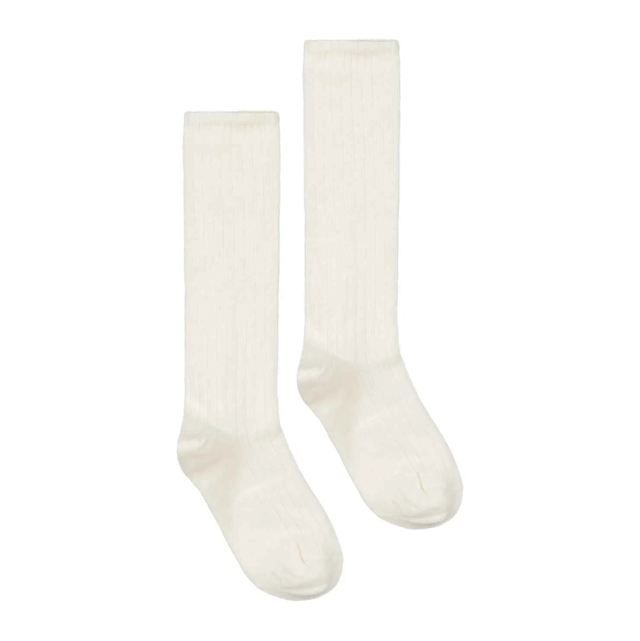 Long Ribbed Socks Gots - Cream