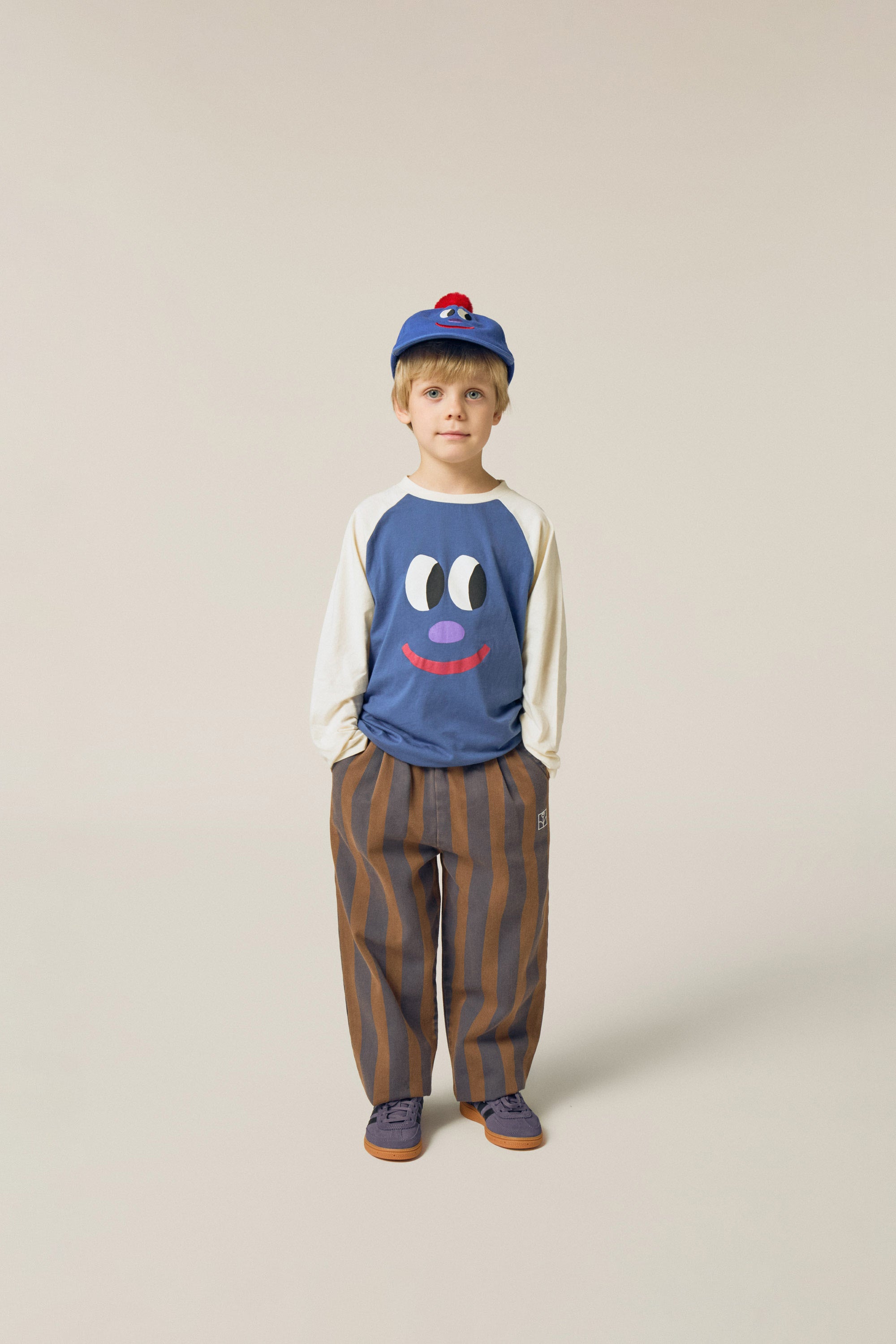 Blue Stripes Trousers - Blue