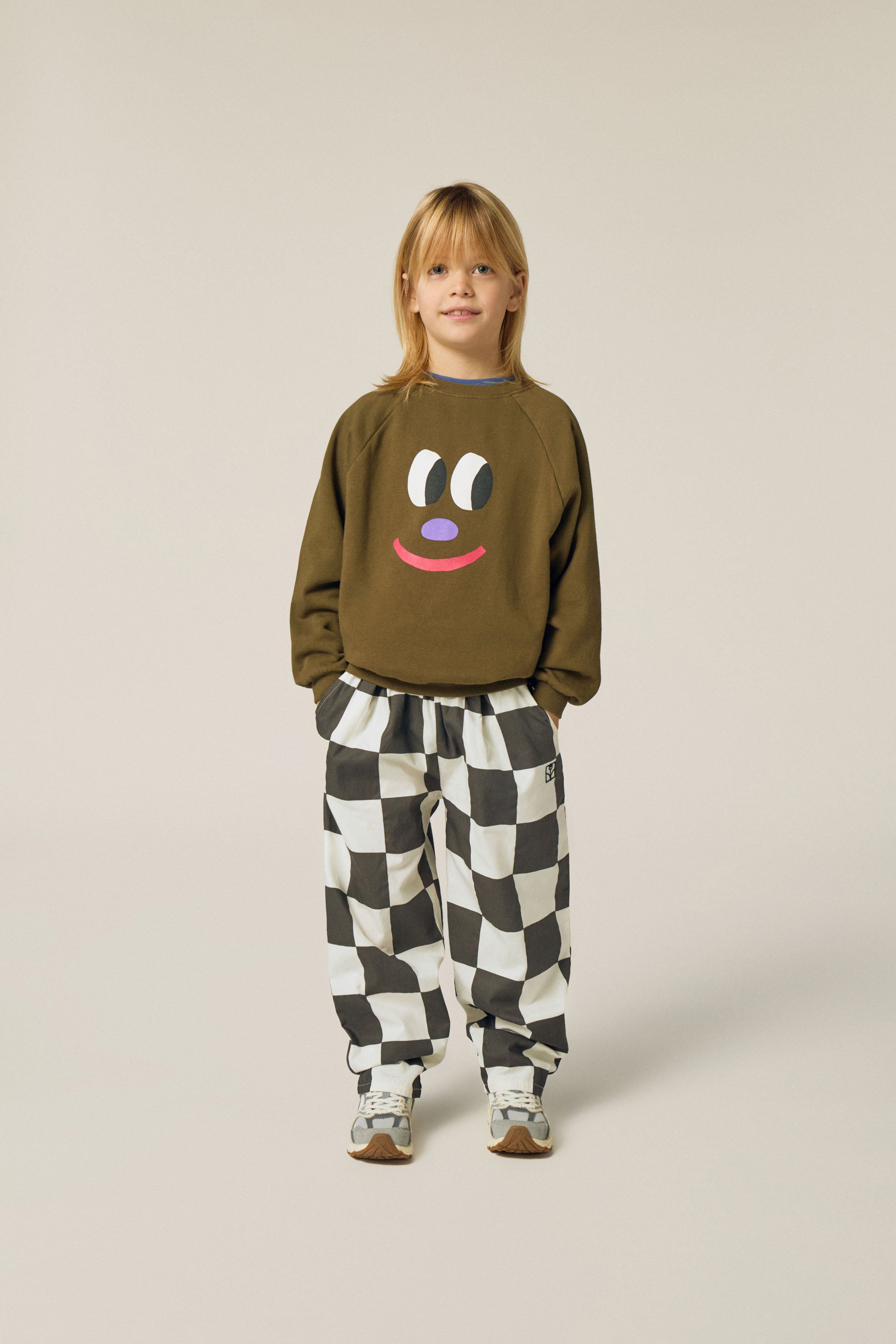 Big Smiling Face Sweatshirt - Green