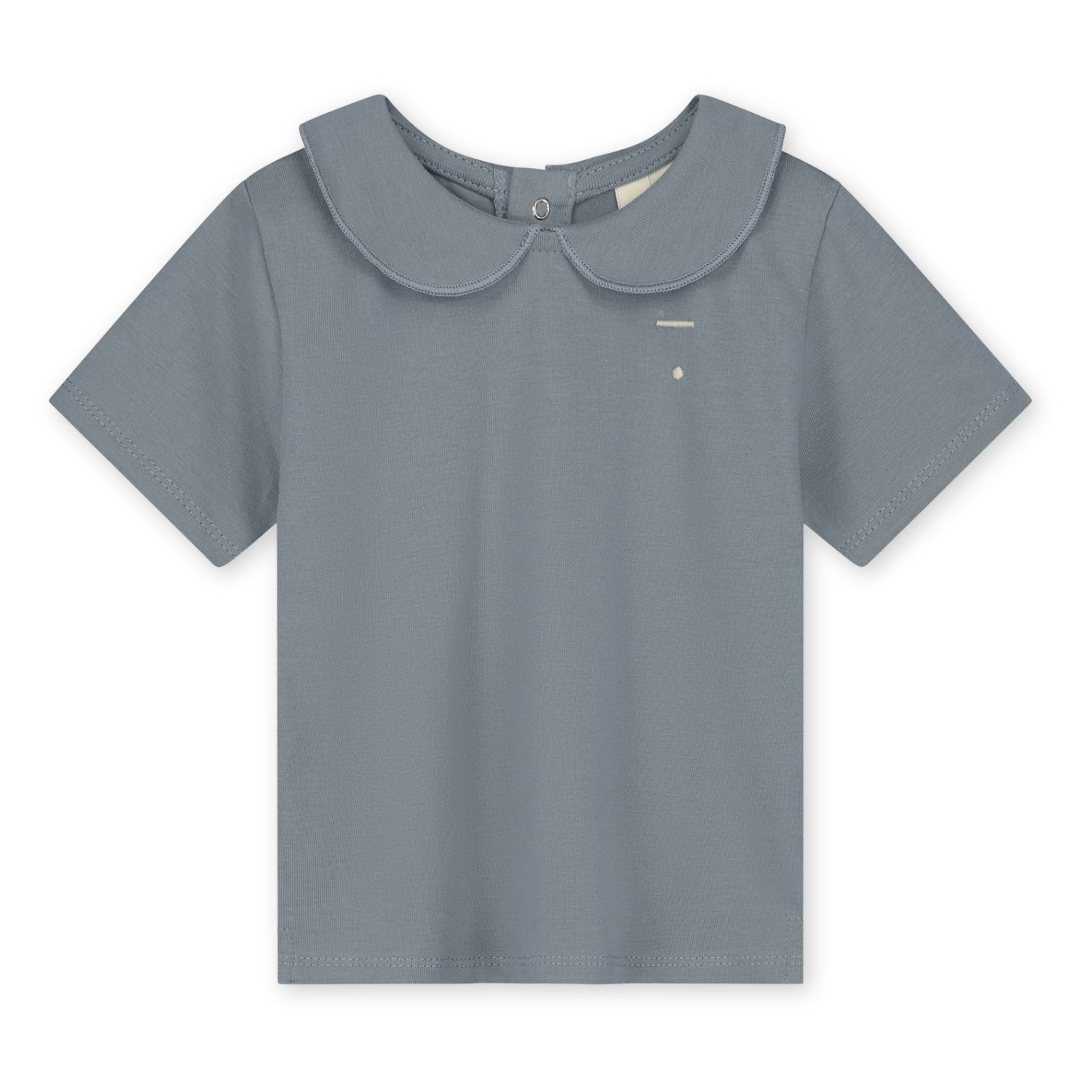 Baby Collar Tee Gots - Stone Gray