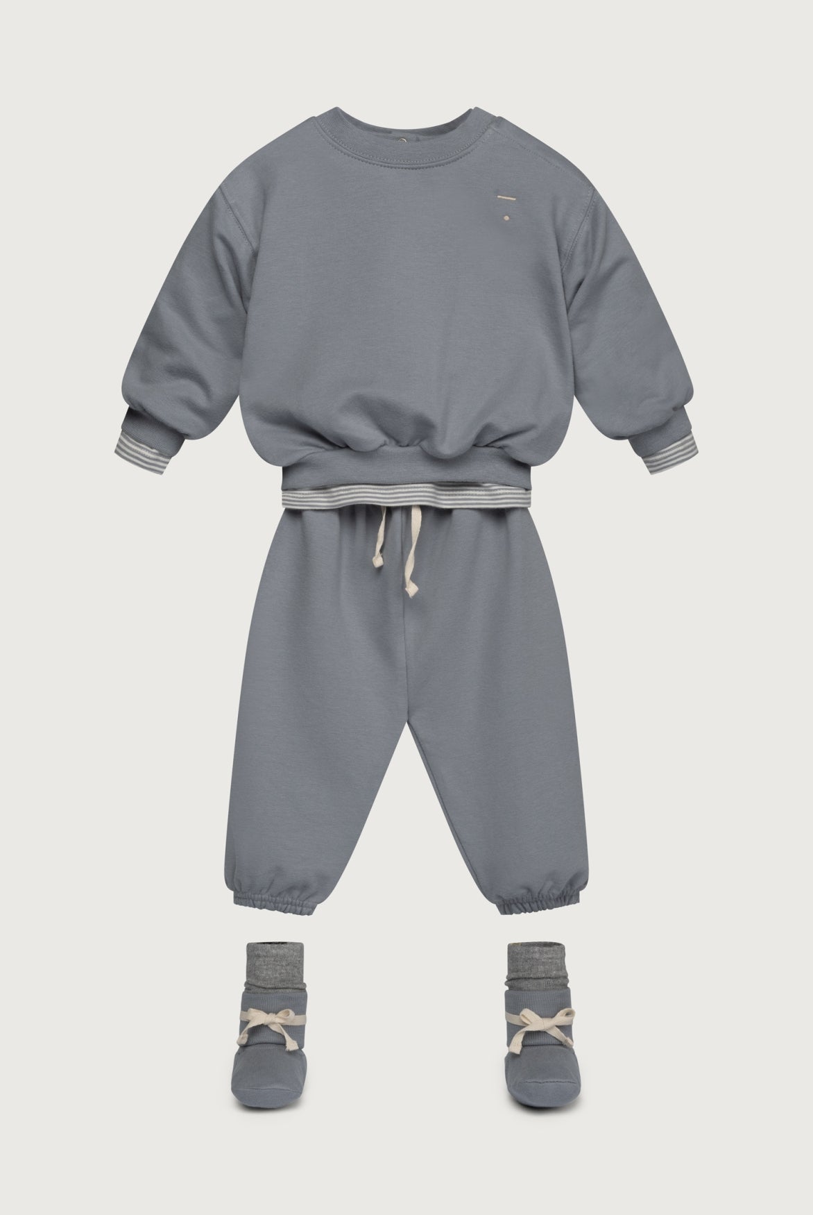 Baby Dropped Shoulder Sweater Gots - Stone Gray