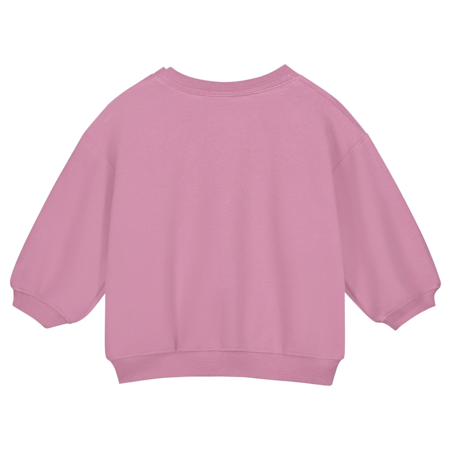Baby Dropped Shoulder Sweater Gots - Bubblegum