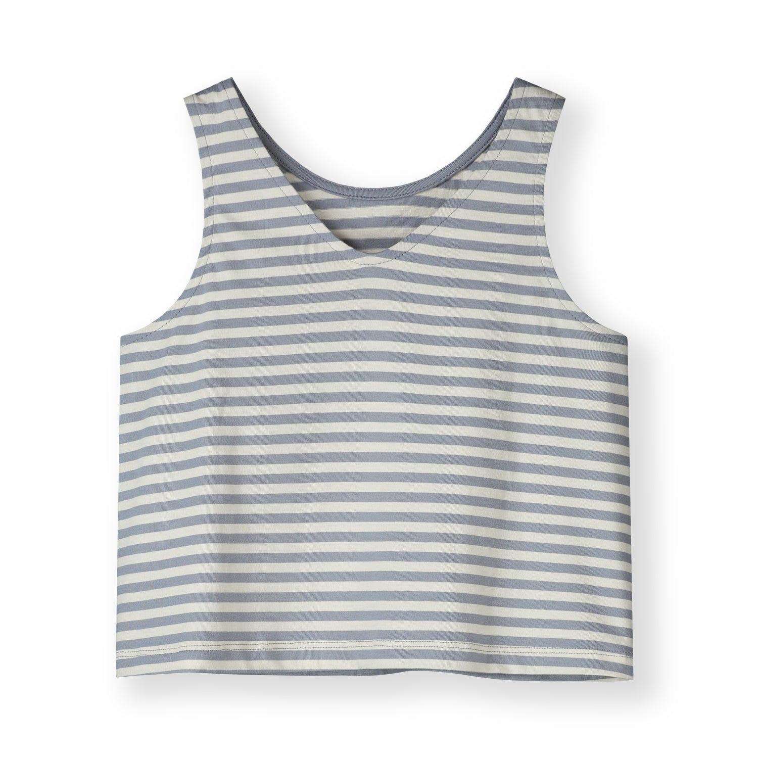 Boxy Tank Top Gots - Stone Gray - Cream
