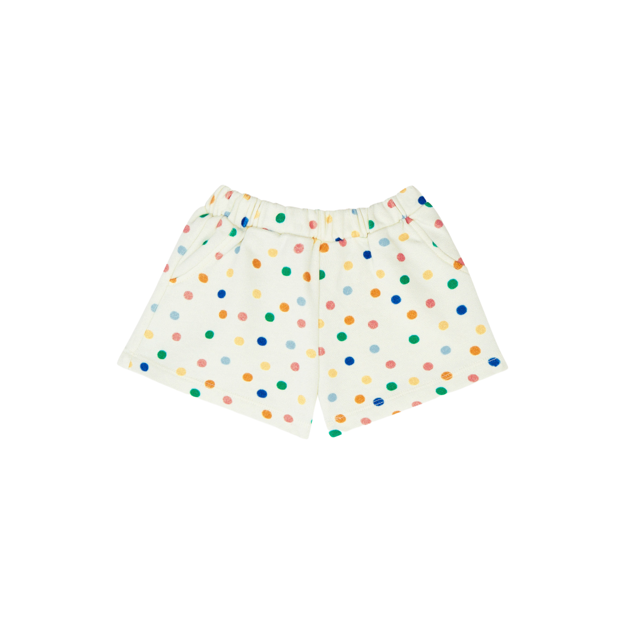 Dots Allover Baby Shorts - Ecru