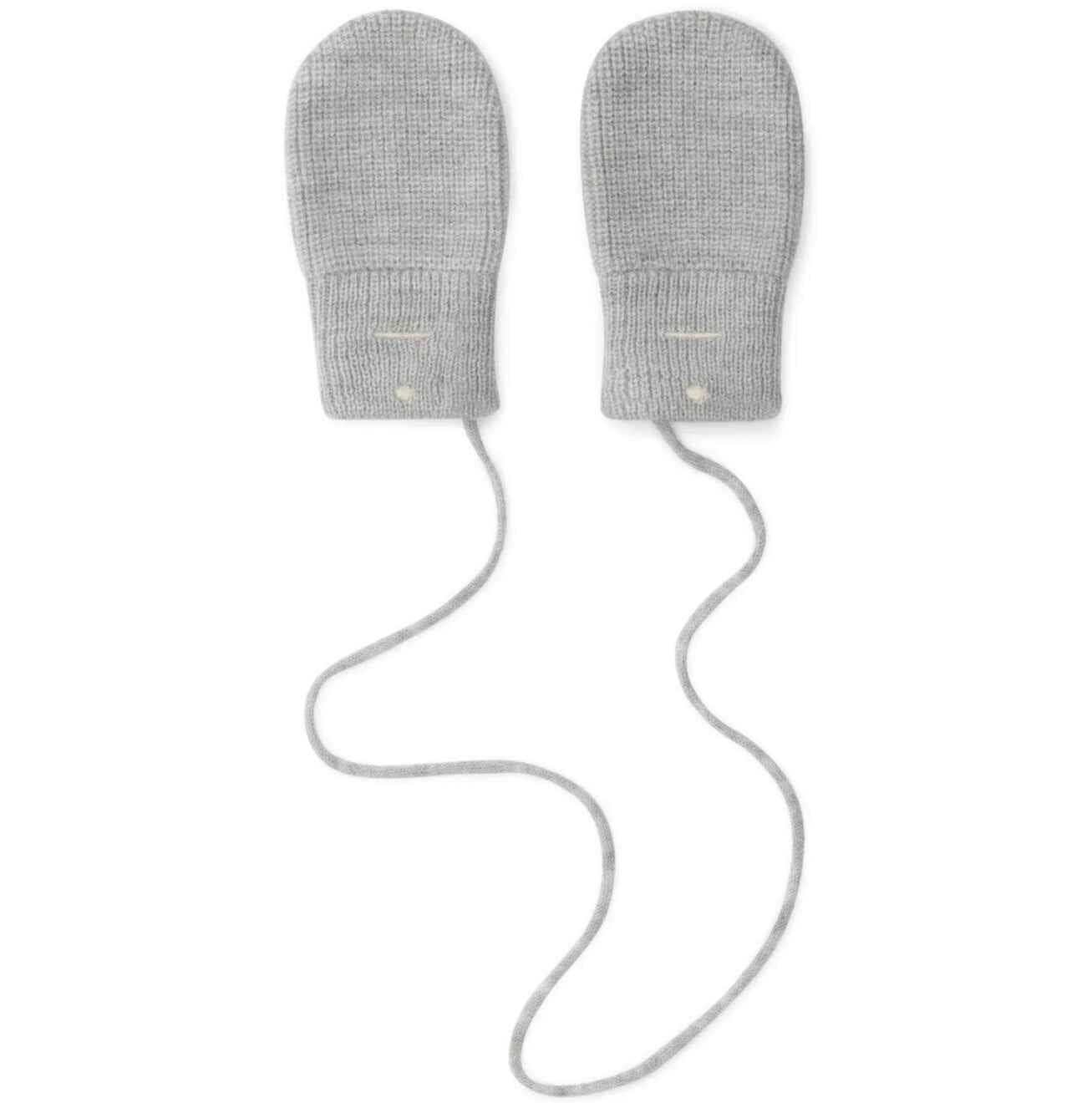 Baby Knitted Mittens - Grey Melange