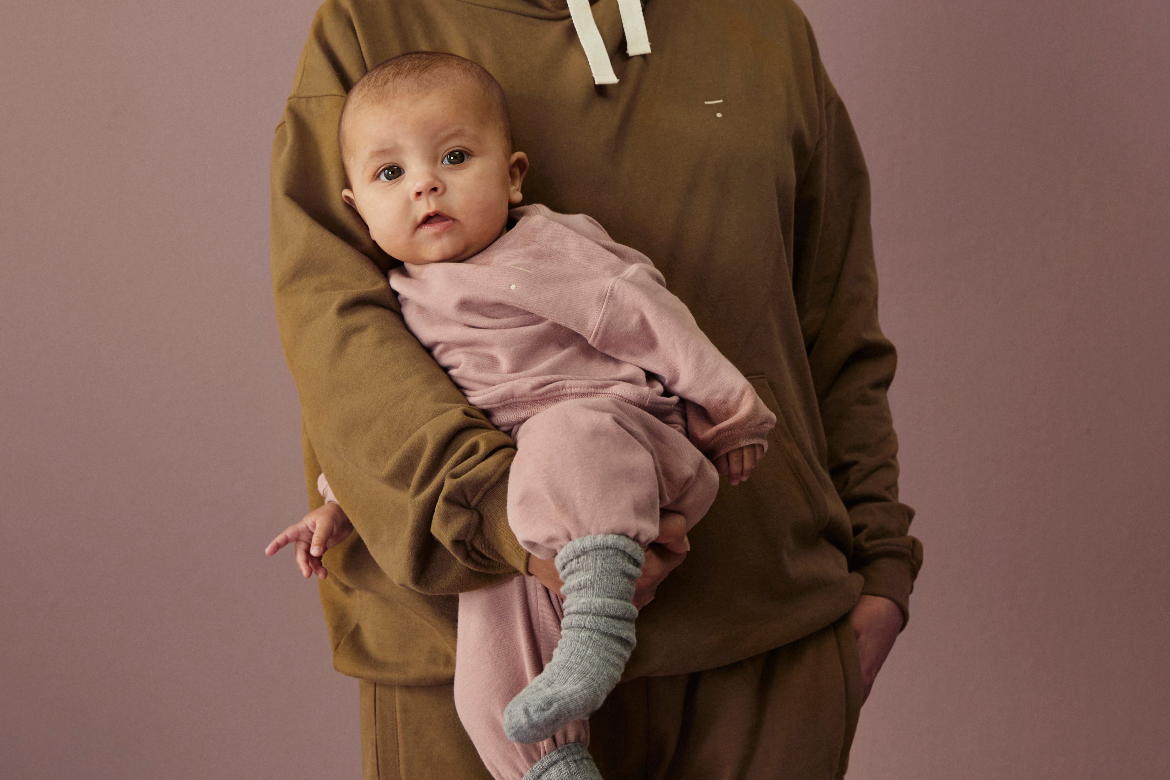 Baby Dropped Shoulder Sweater GOTS - Berry