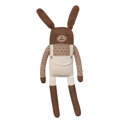 Large Bunny - Ecru Overalls