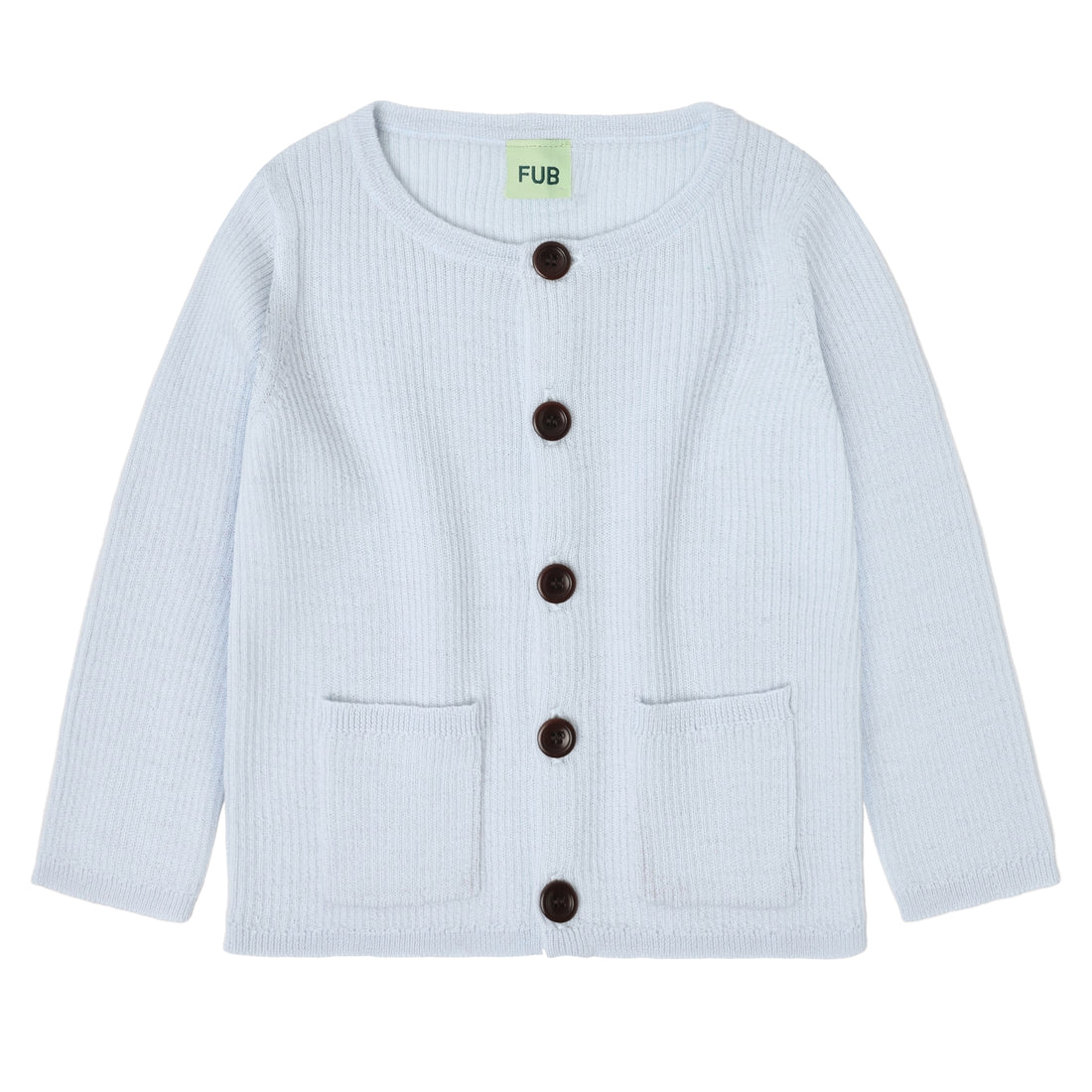 Baby Rib Cardigan - Baby Blue