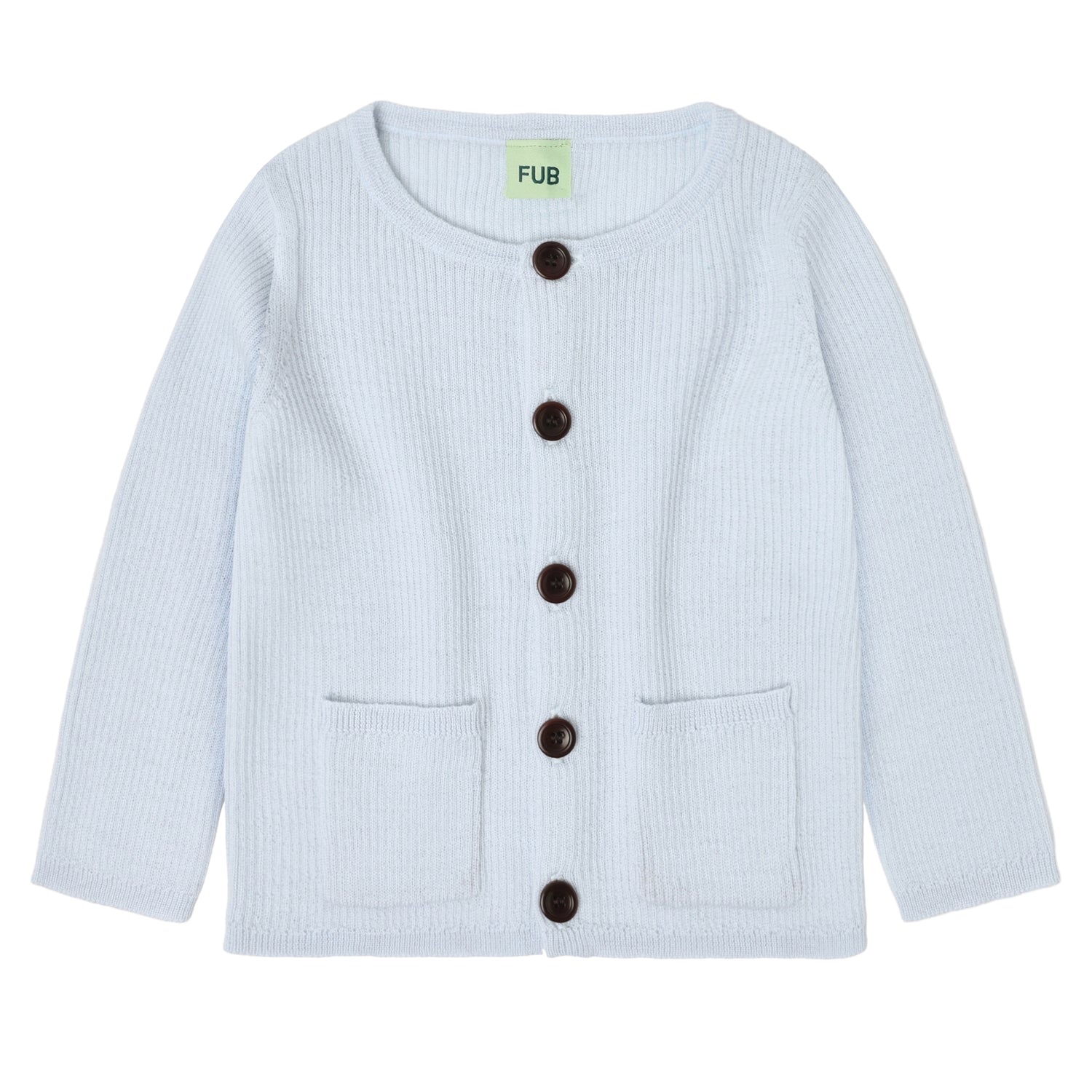 Baby Rib Cardigan - Baby Blue