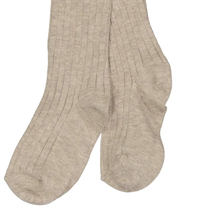 Katoenen Rib Maillot - Licht Bruin