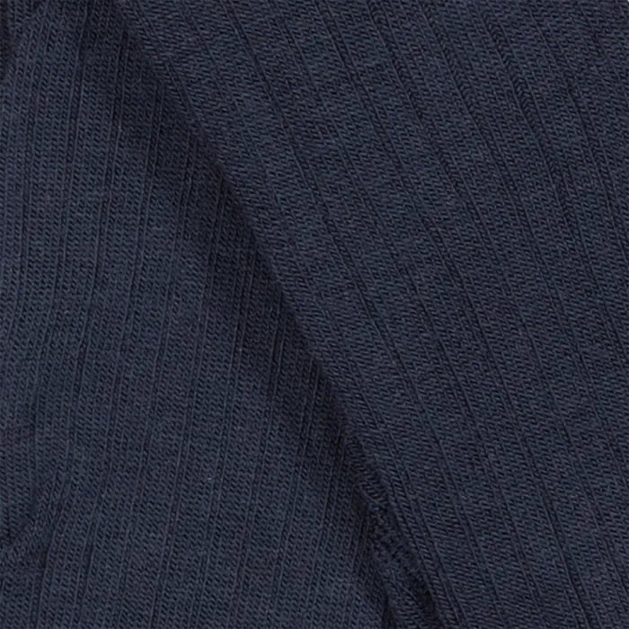 Katoenen Rib Maillot - Navy Blauw