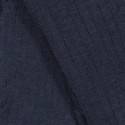 Katoenen Rib Maillot - Navy Blauw