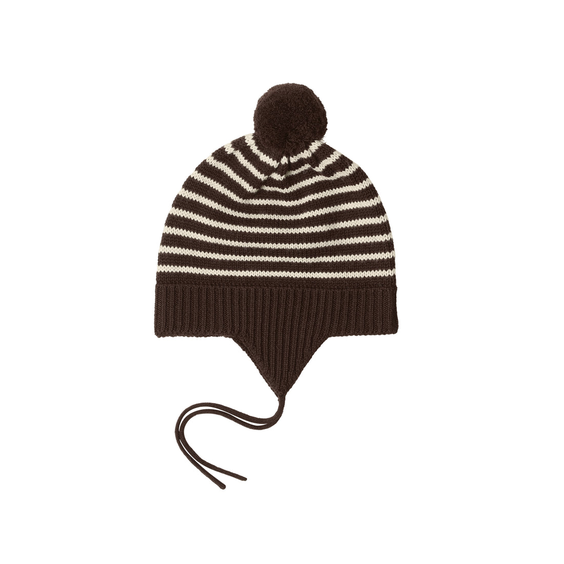 Baby Pompom Hat - Mocca/Ecru