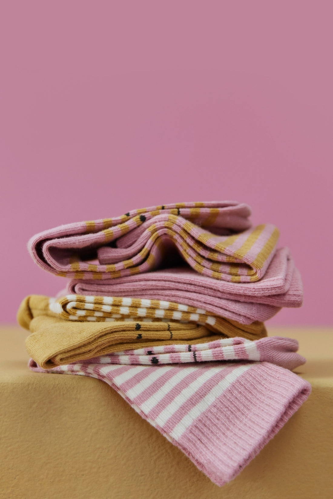 Long Ribbed Socks Gots - Bubblegum - Cookie