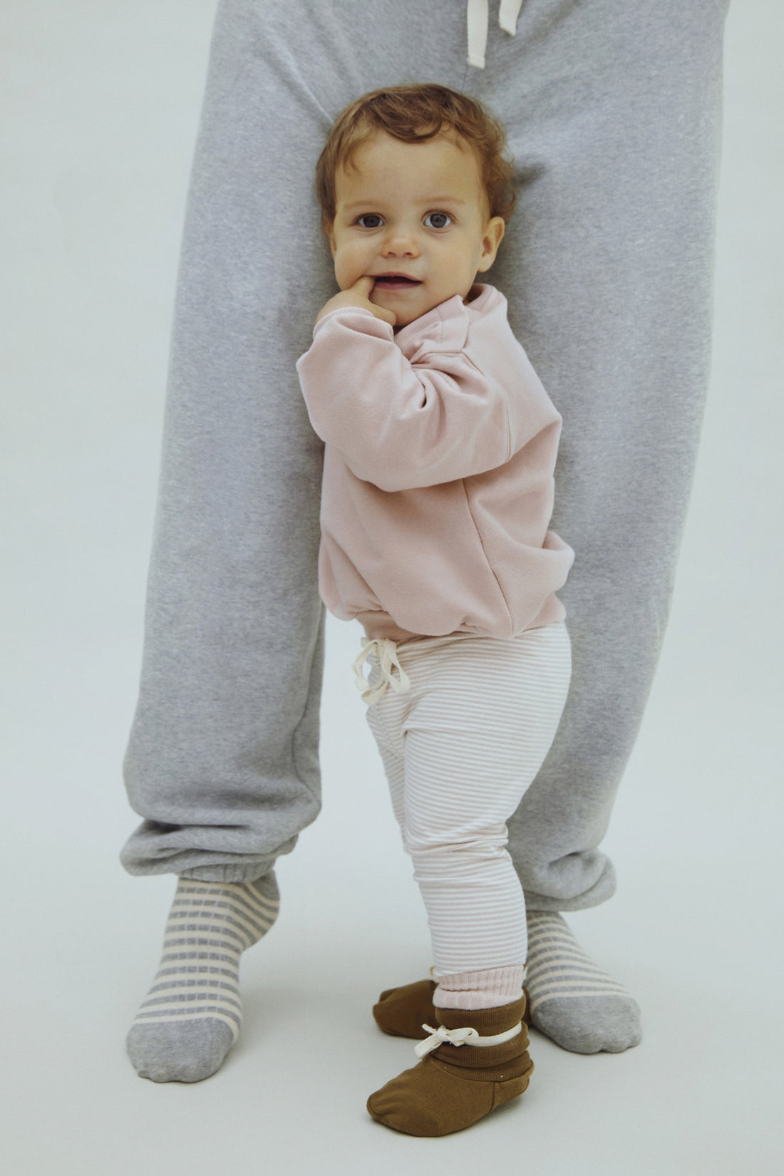 Baby Dropped Shoulder Sweater - Faded Pink