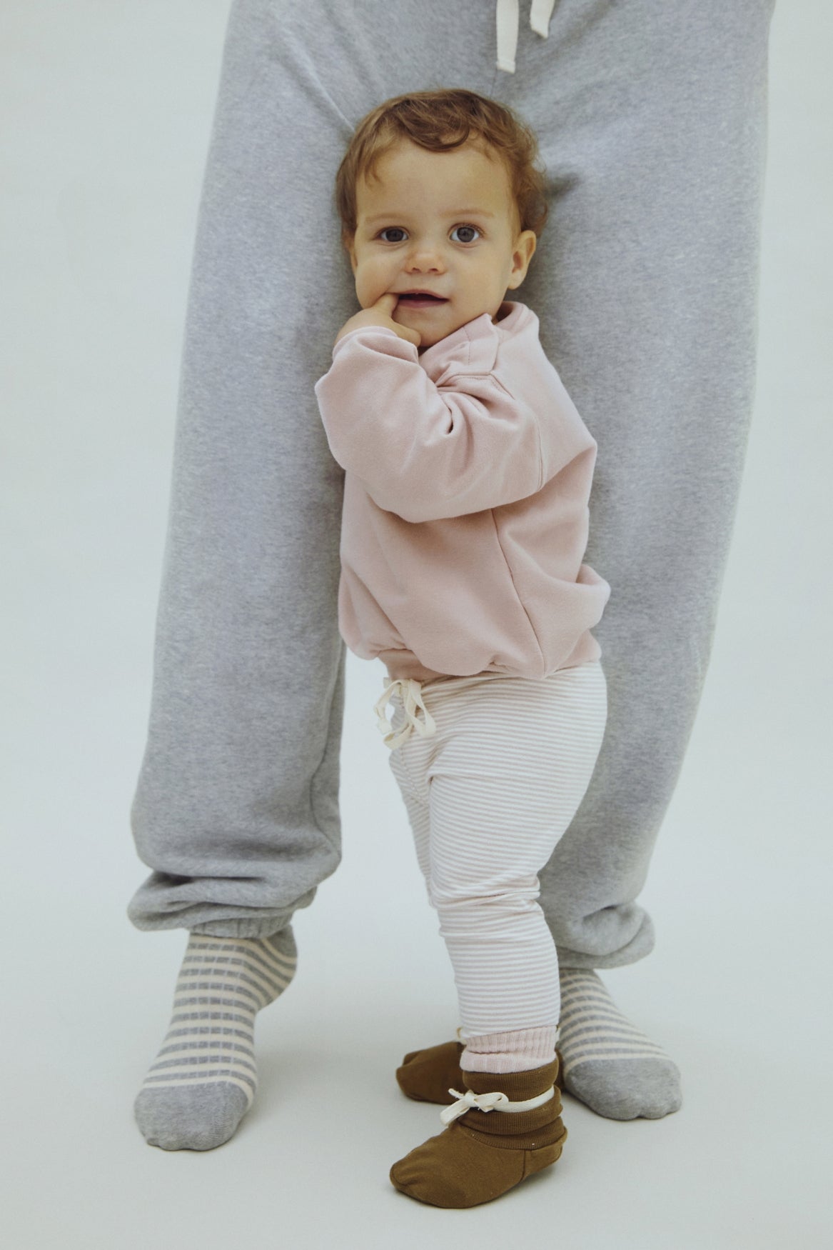 Baby Dropped Shoulder Sweater - Faded Pink