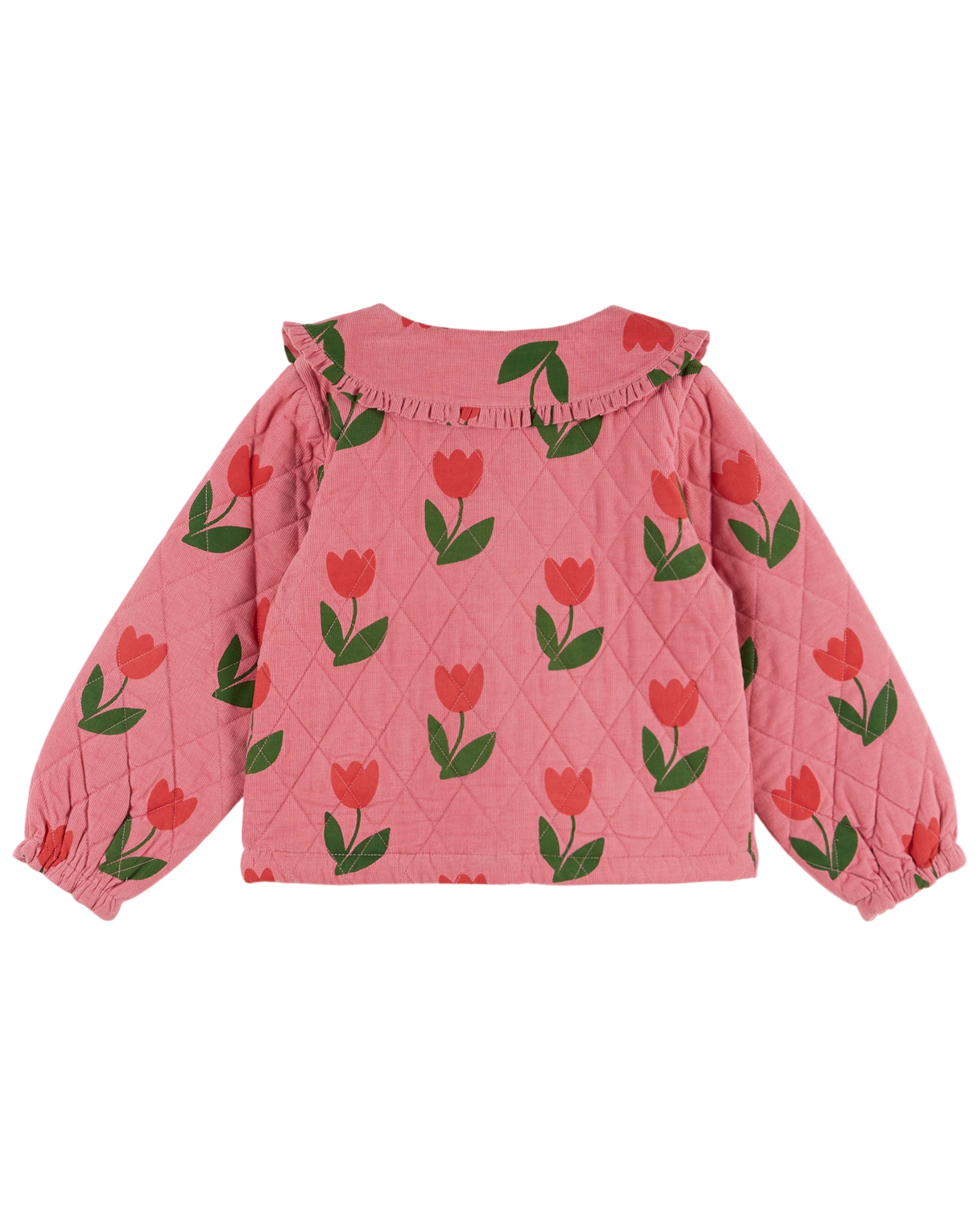 Printed Needlecord Quilted Jacket - Grande Tulipe