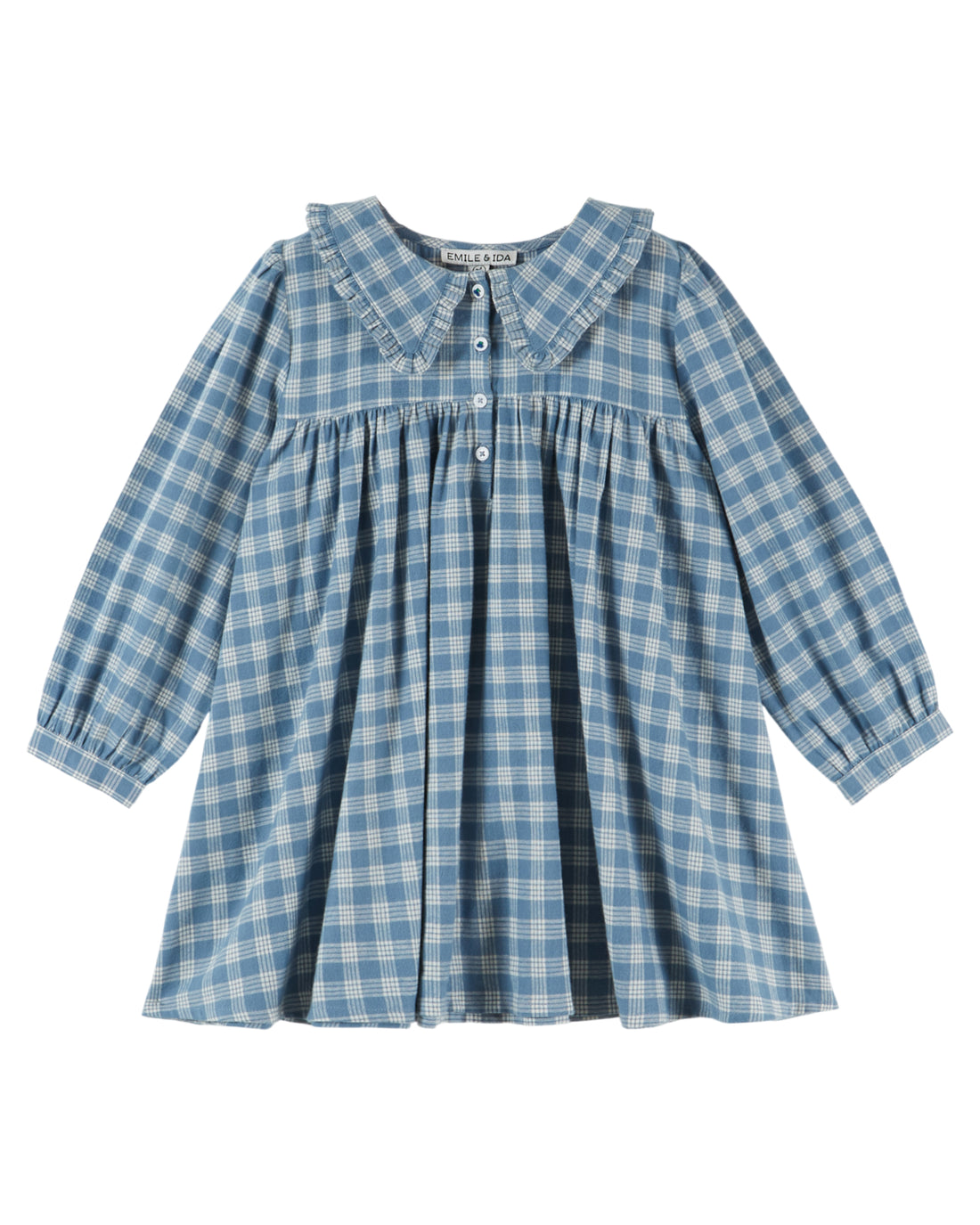 Loose Flounce Collar  Dress - Carreaux Celestine