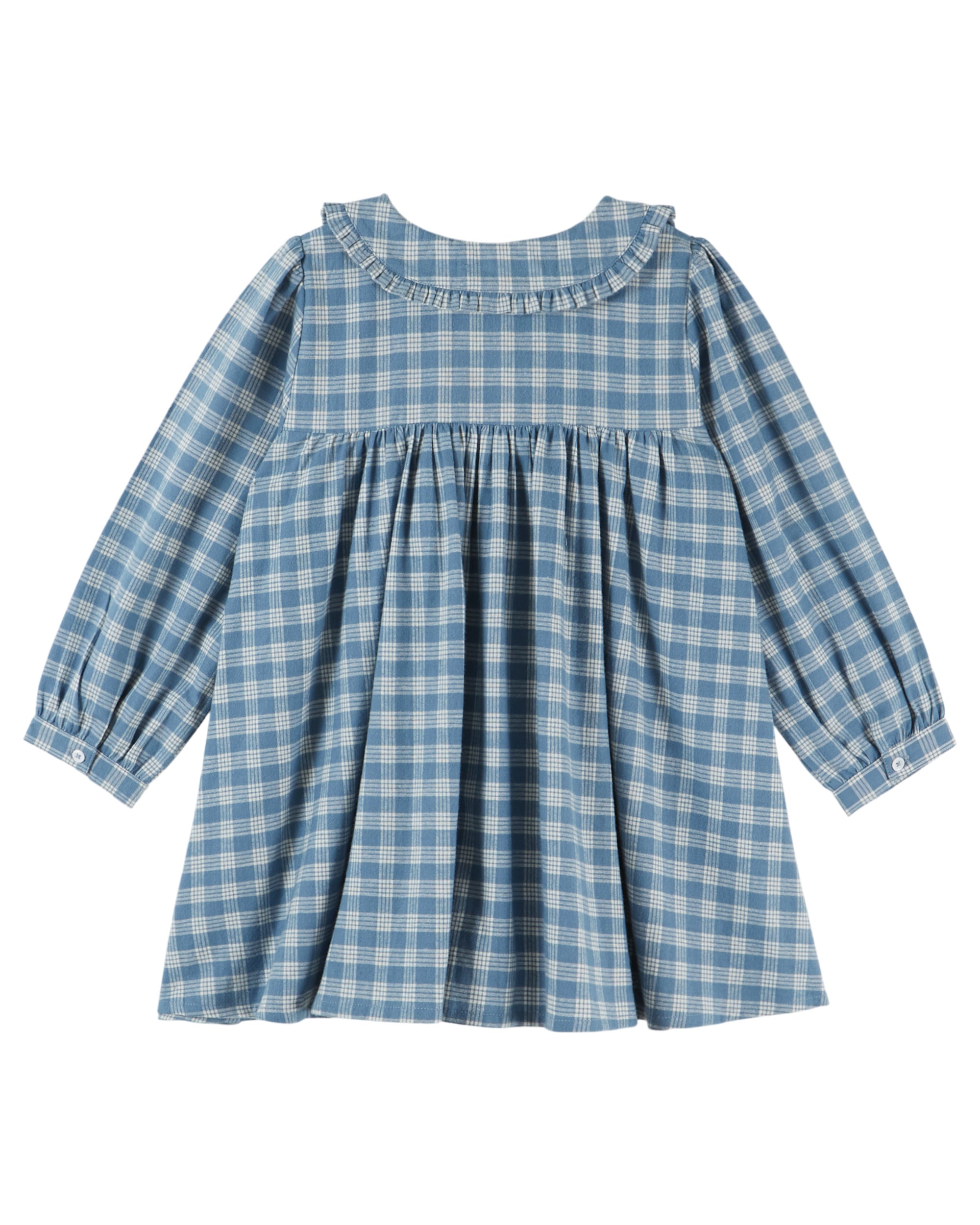 Loose Flounce Collar  Dress - Carreaux Celestine