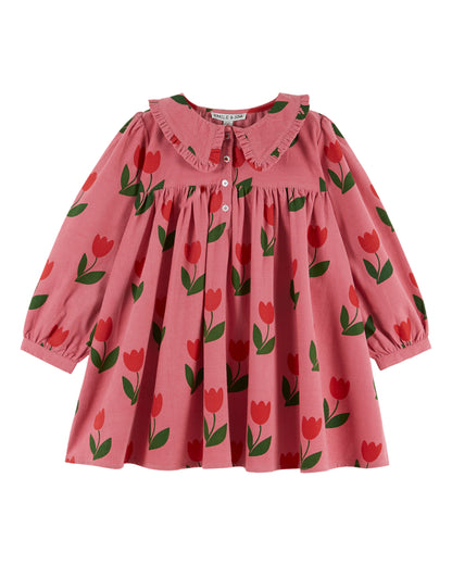 Loose Flounce Collar  Dress - Grande Tulipe
