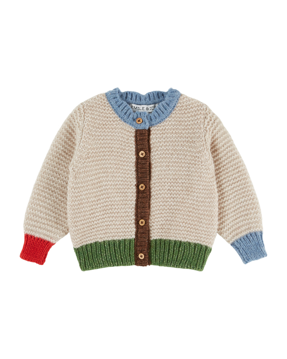 Boy Garter Stitch Cardigan - Farine Rouge