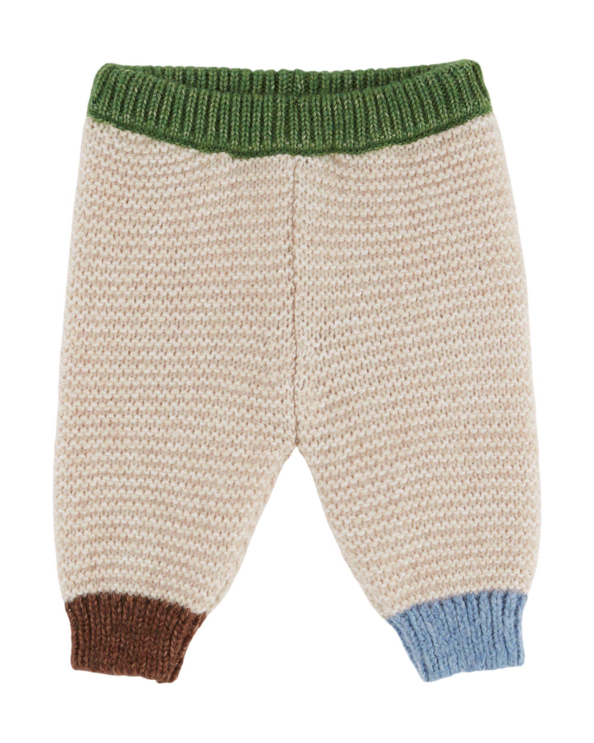 Knitted Garter Stitch Trousers - Farine