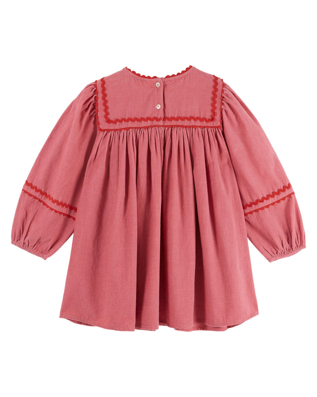 Plain Velvet Dress - Framboise