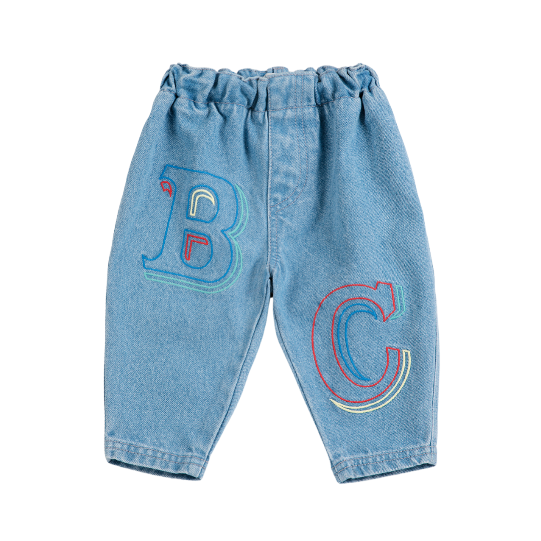 B.C. Embossed Denim Pants - Blue