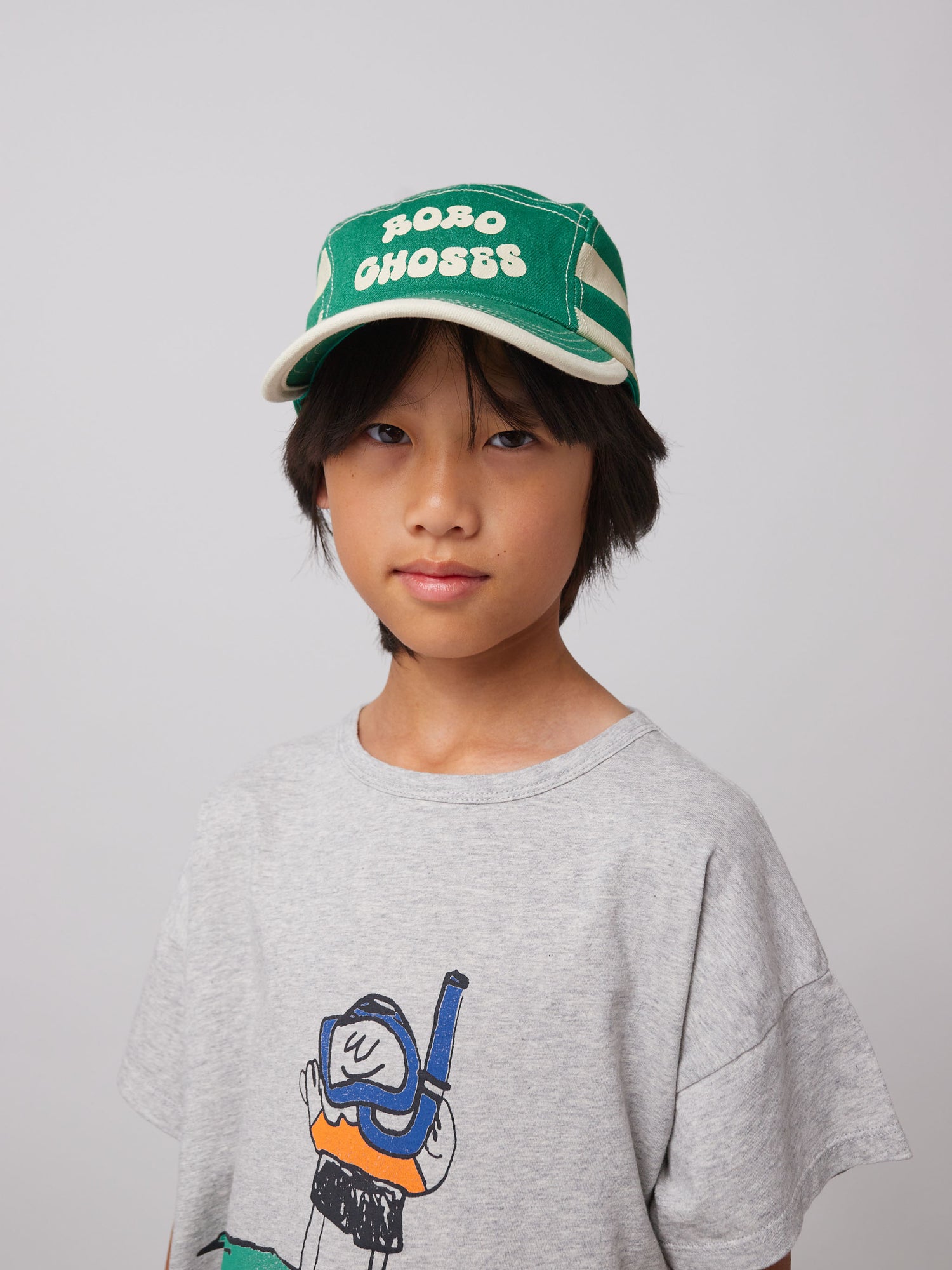 Bobo Choses Green Stripes cap