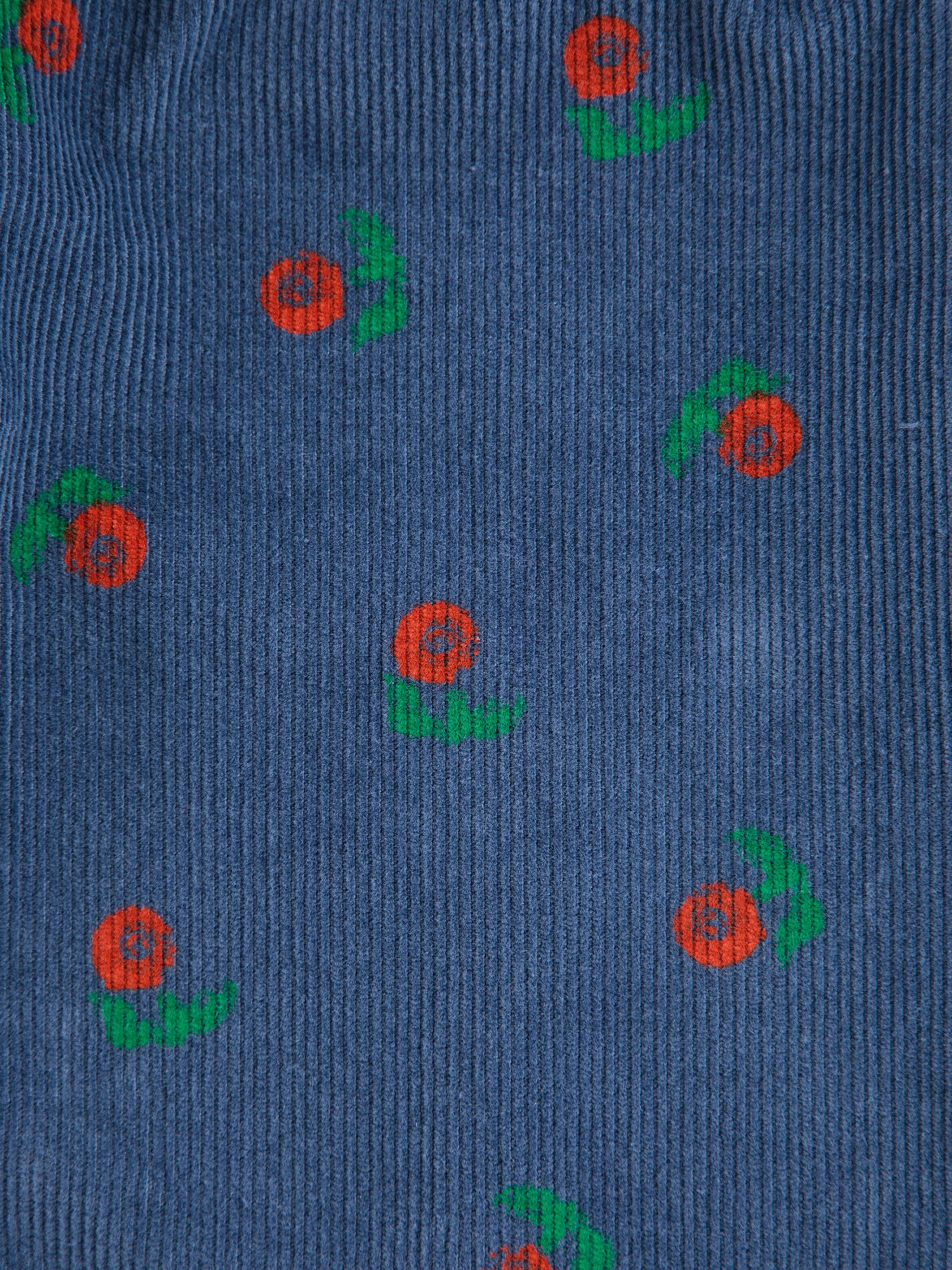 Stamp Bloom All Over Corduroy Pants - Navy Blue