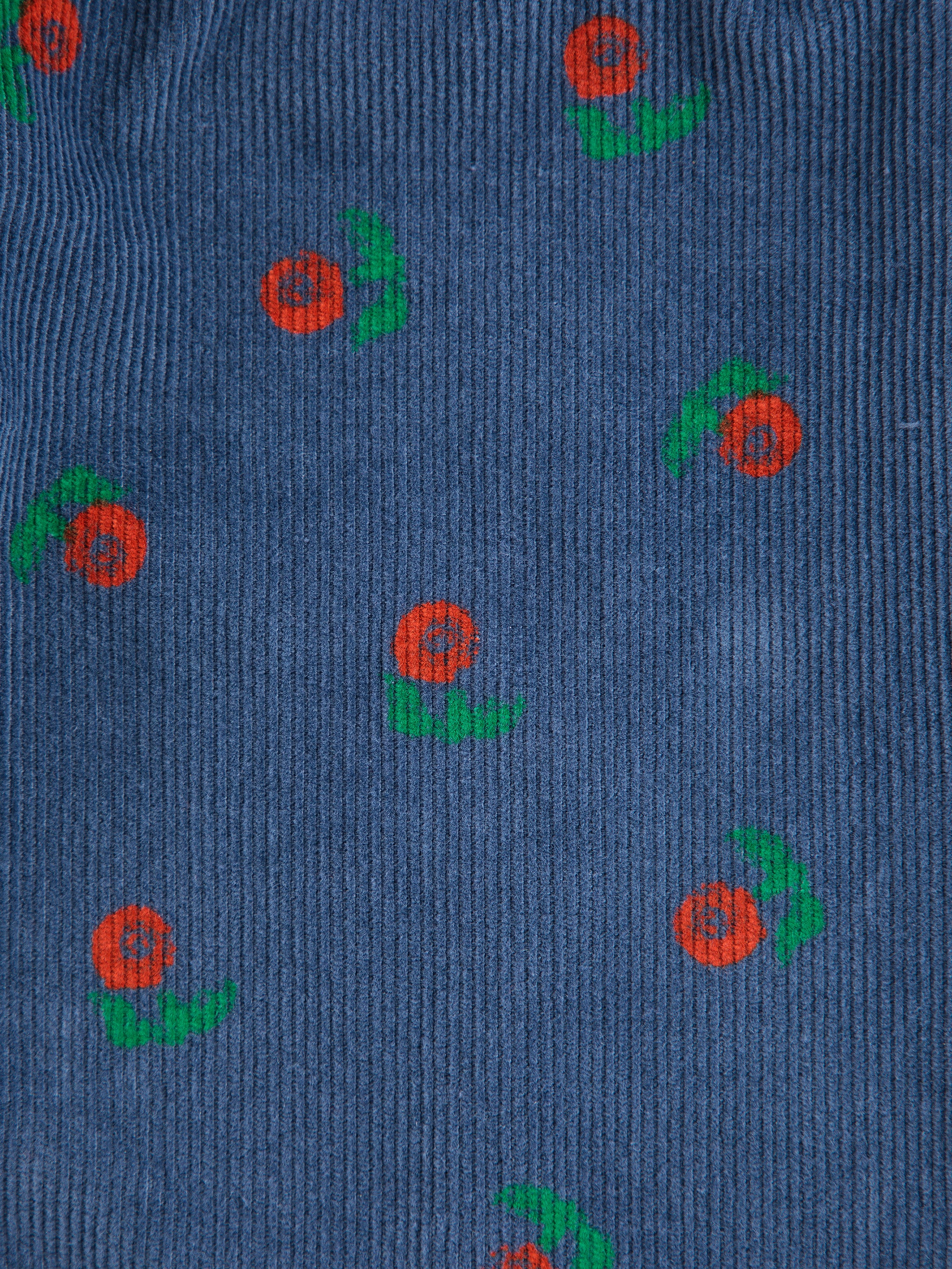 Stamp Bloom All Over Corduroy Pants - Navy Blue