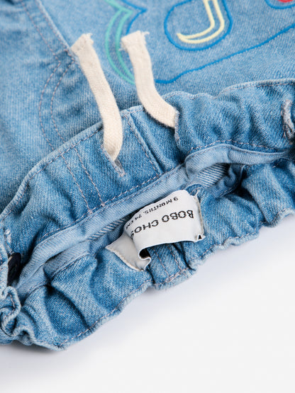 B.C. Embossed Denim Pants - Blue