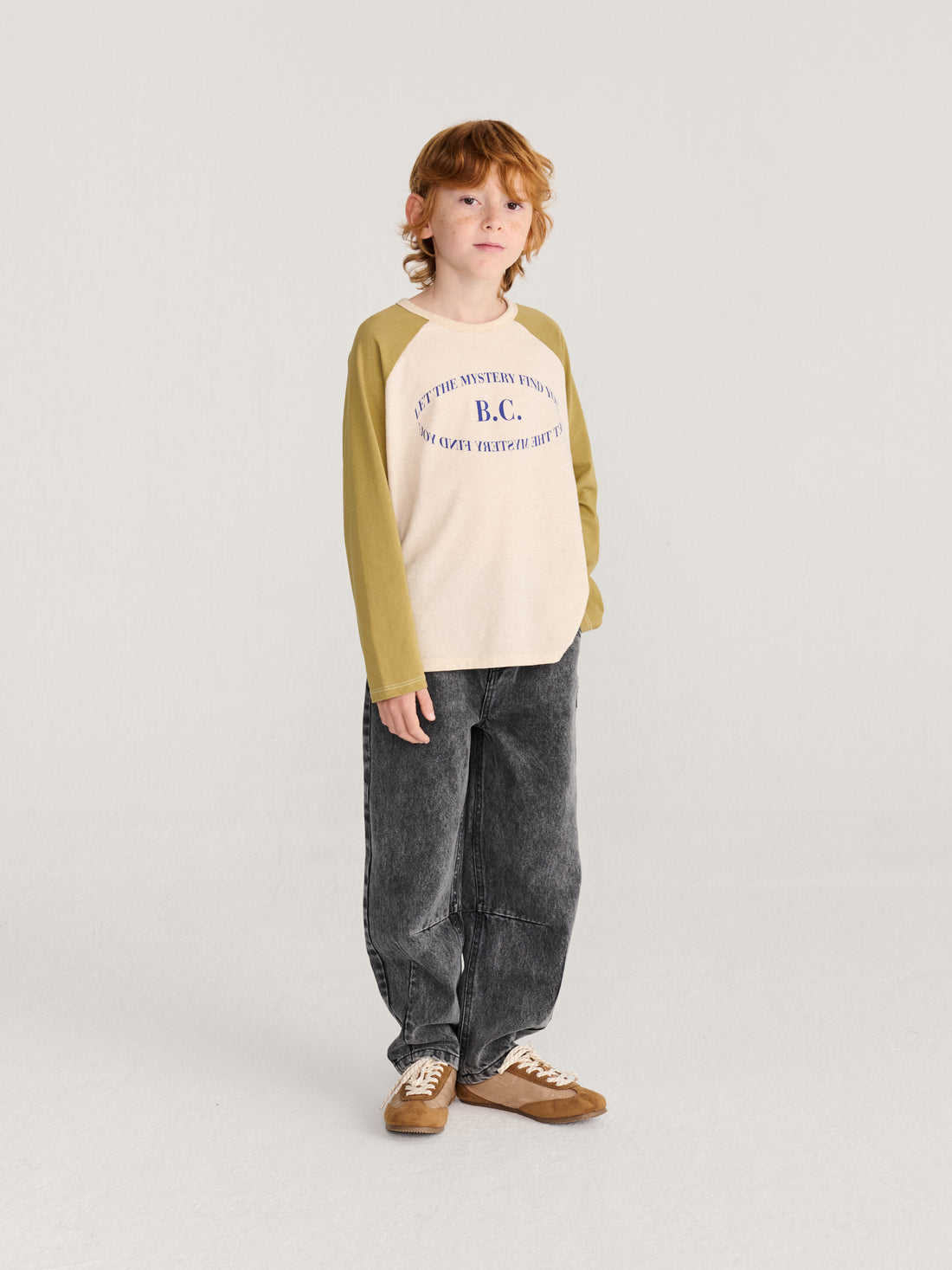 Mystery Bc Raglan Sleeves T-Shirt - Beige