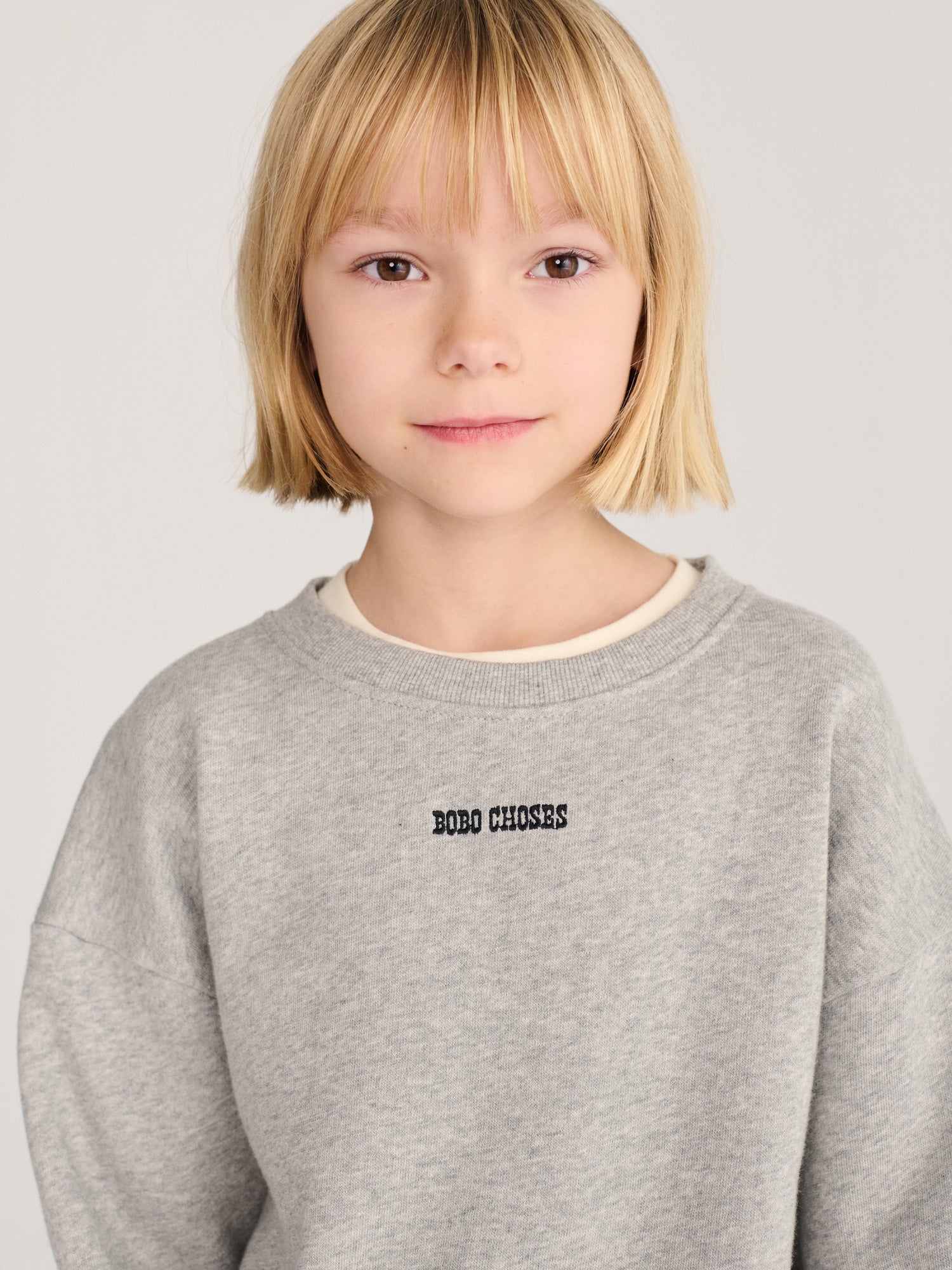 Mush Monster Duo Sweatshirt - Light Heather Grey