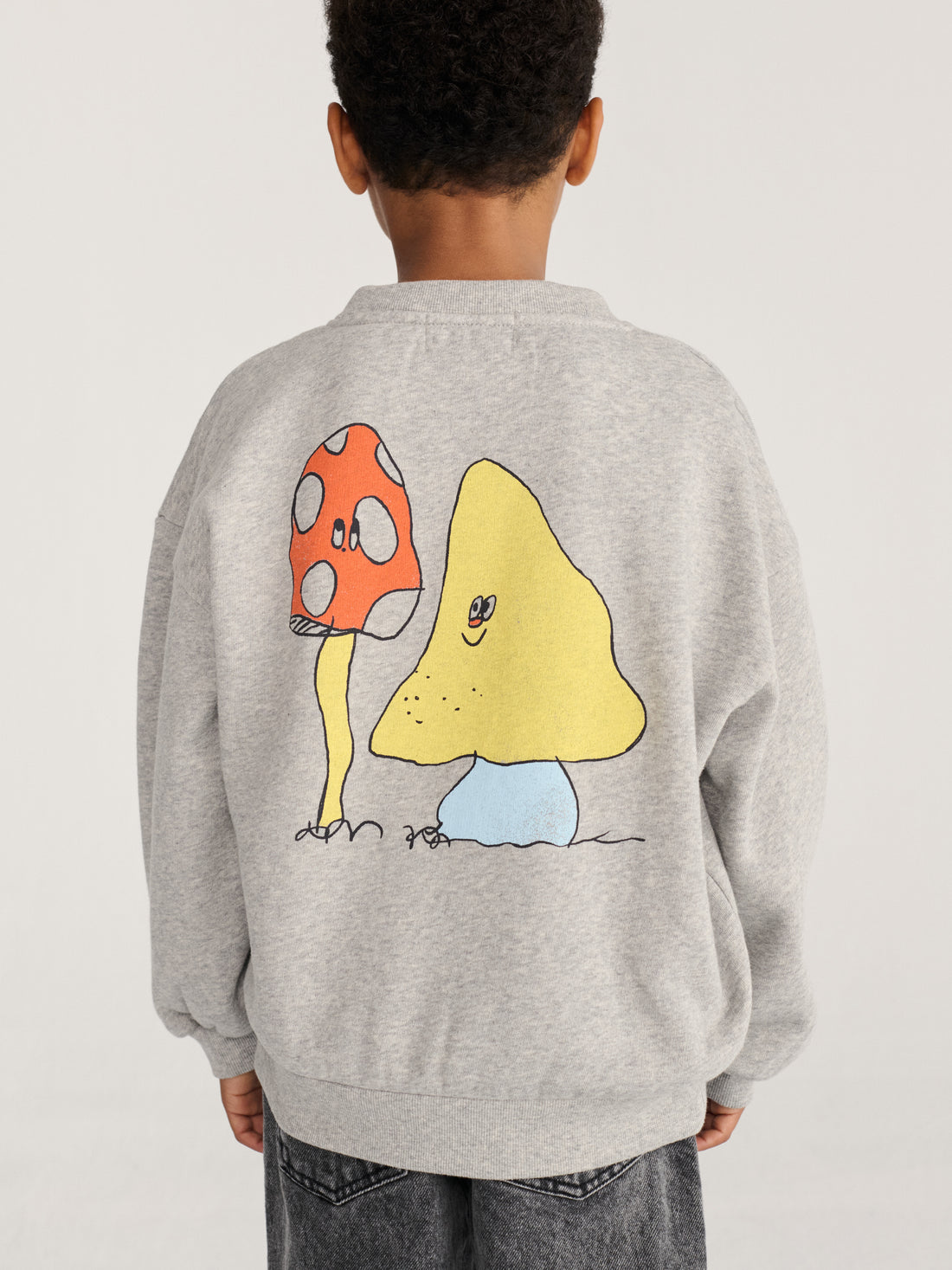 Mush Monster Duo Sweatshirt - Light Heather Grey