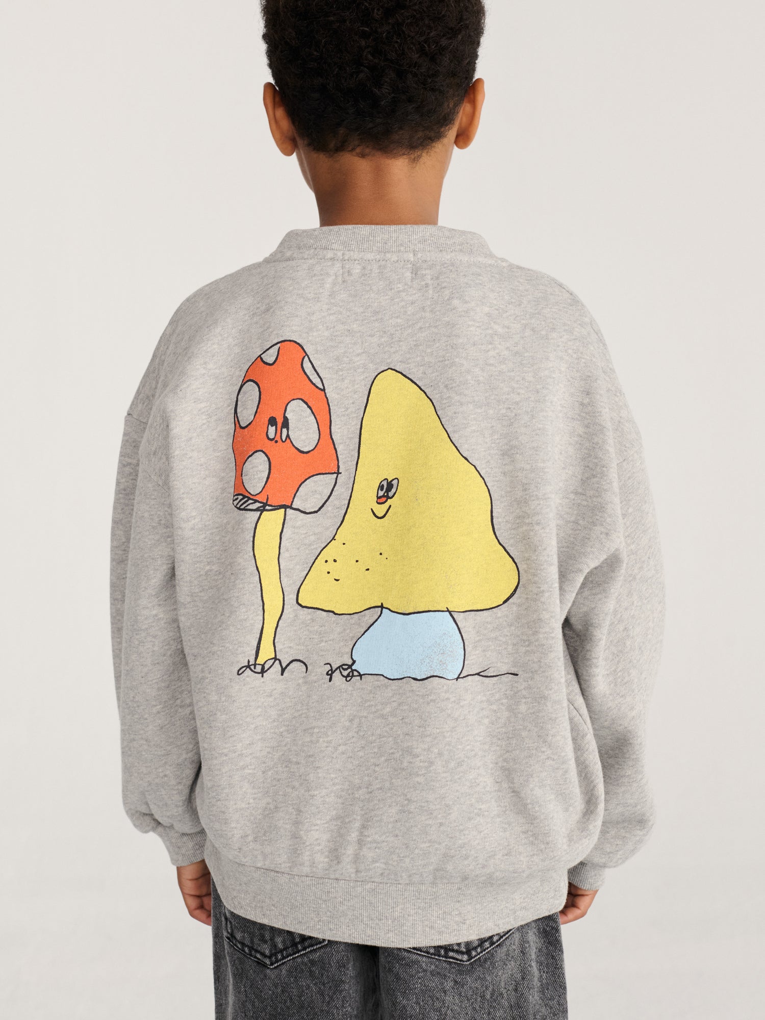 Mush Monster Duo Sweatshirt - Light Heather Grey