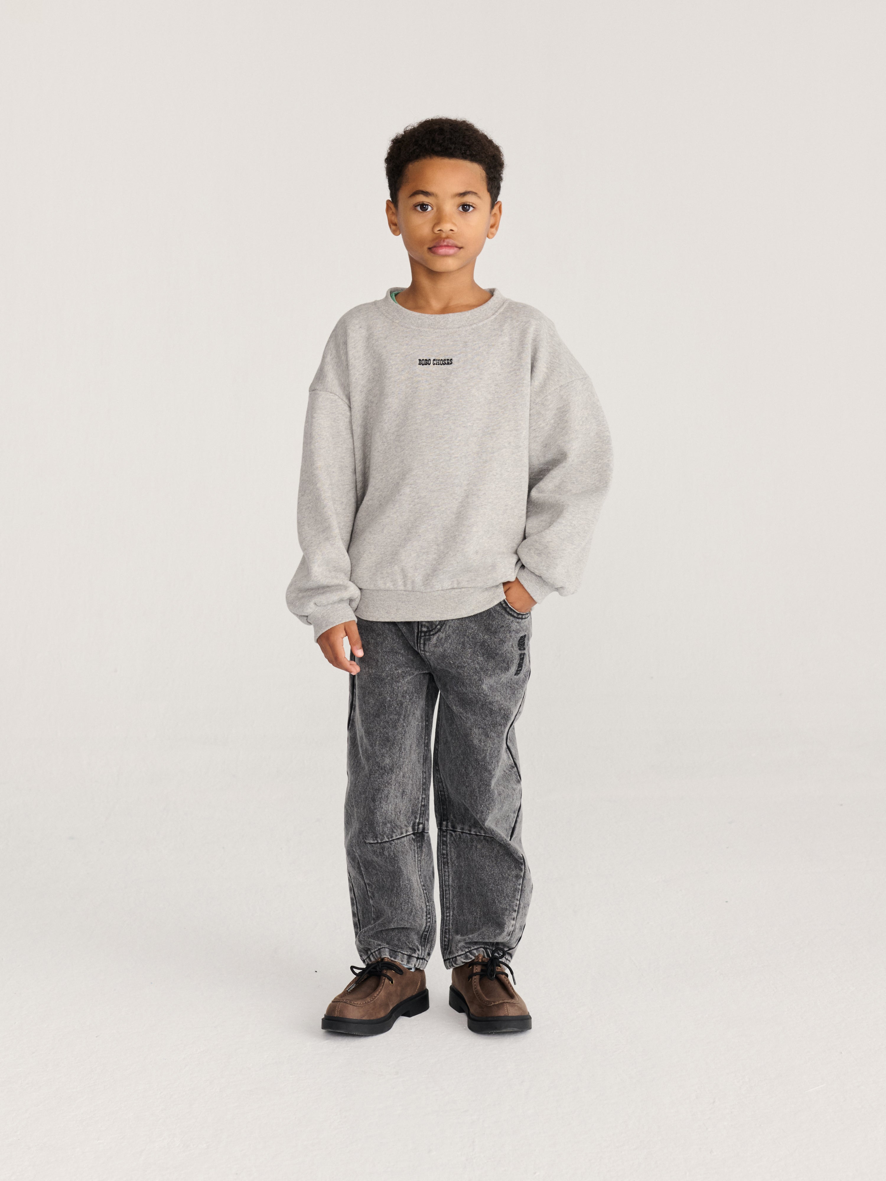 Mush Monster Duo Sweatshirt - Light Heather Grey