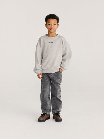 Mush Monster Duo Sweatshirt - Light Heather Grey